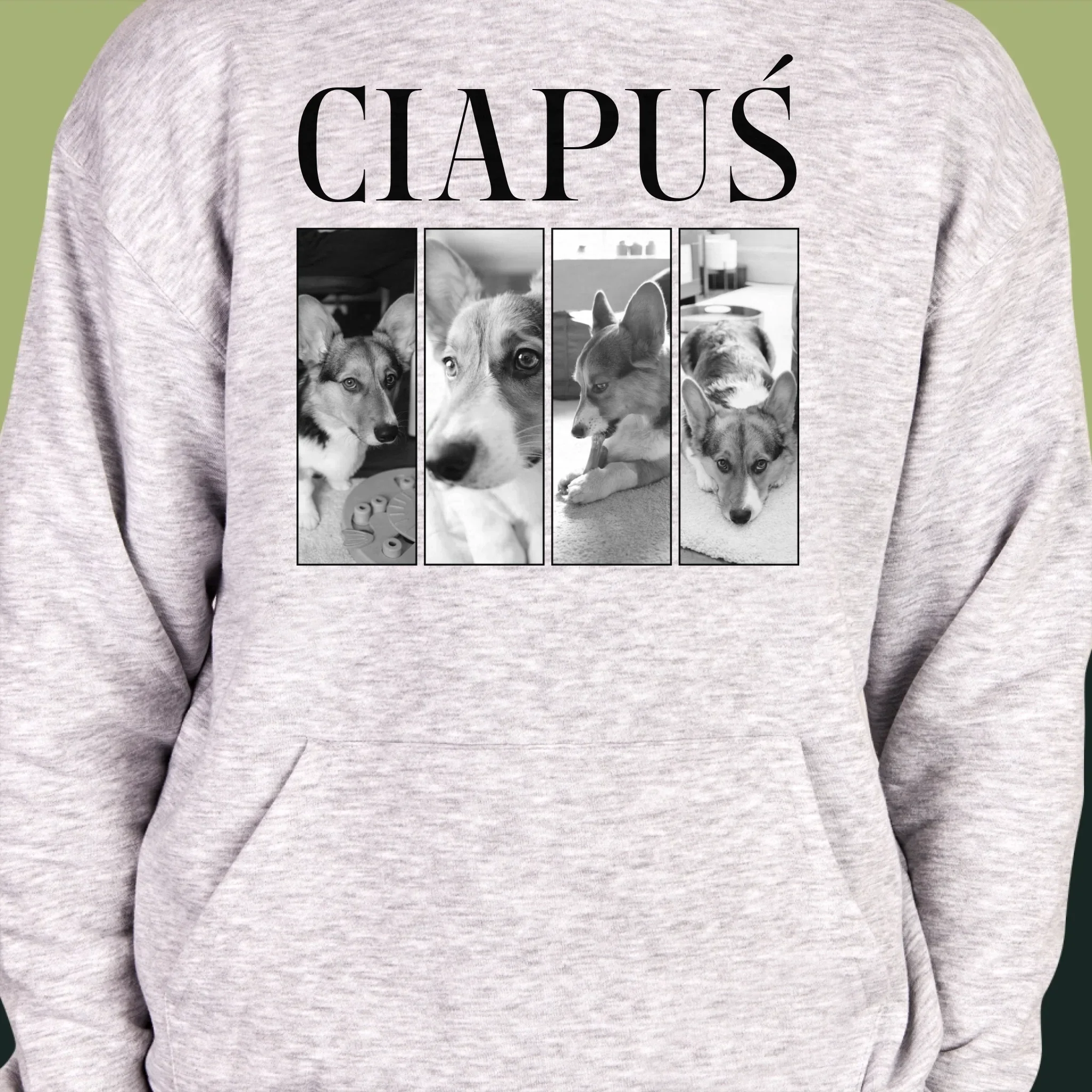 Fotokolaż: Bootleg Klasyczny z Pupilem - Bluza Męska z Kapturem - Image 6