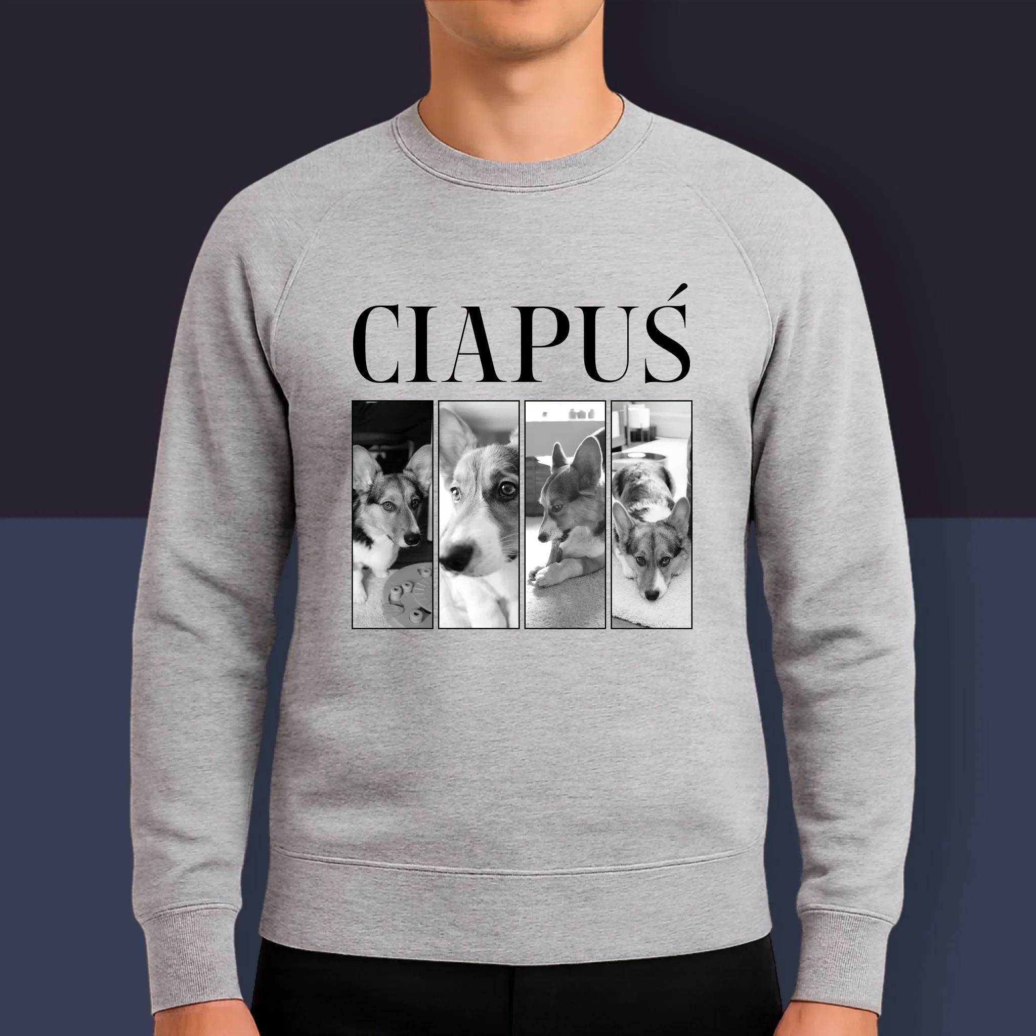 Fotokolaż: Bootleg Klasyczny z Pupilem - Bluza Męska z Kapturem - Image 9