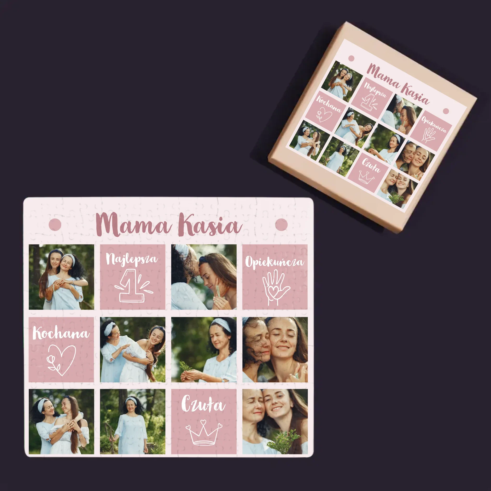 Fotokolaż: Cechy Mamy - Personalizowane Puzzle - Image 4