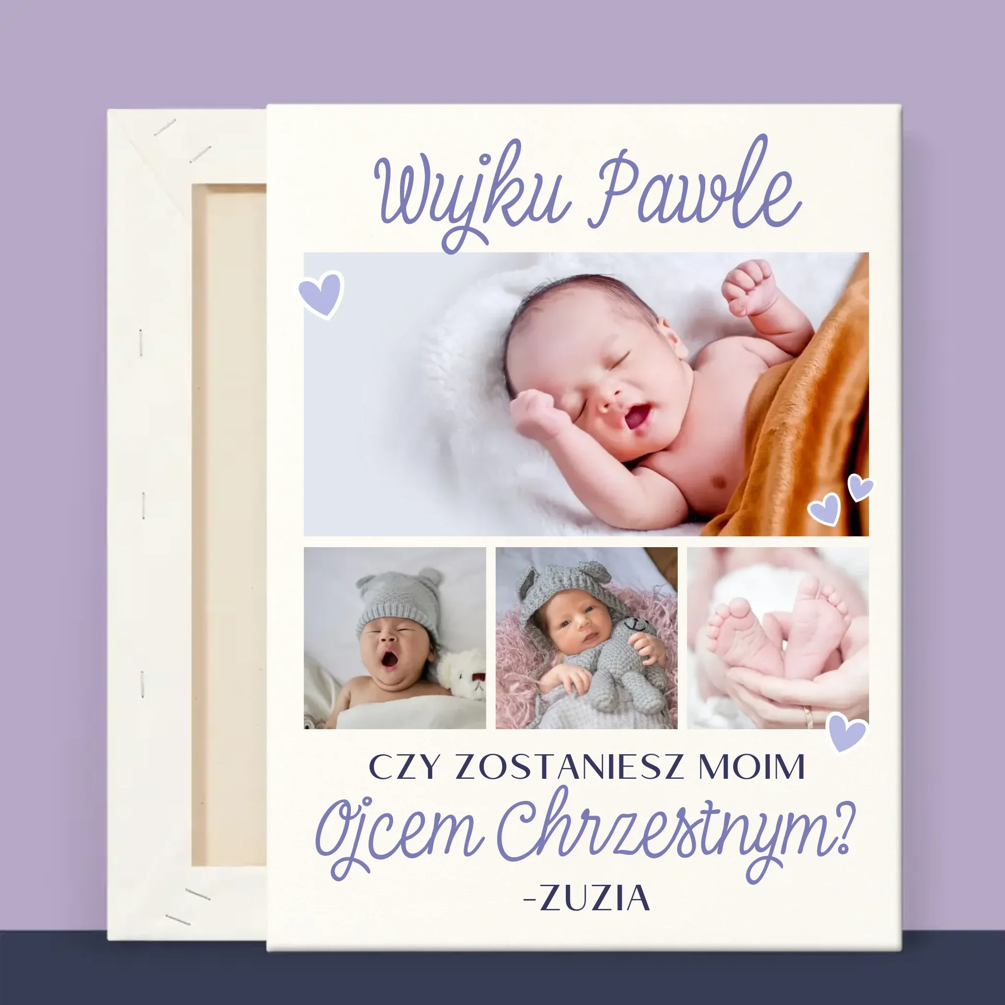 Fotokolaż: Czy Zostaniesz Moim Chrzestnym - Wydruk Obramowany - Image 11