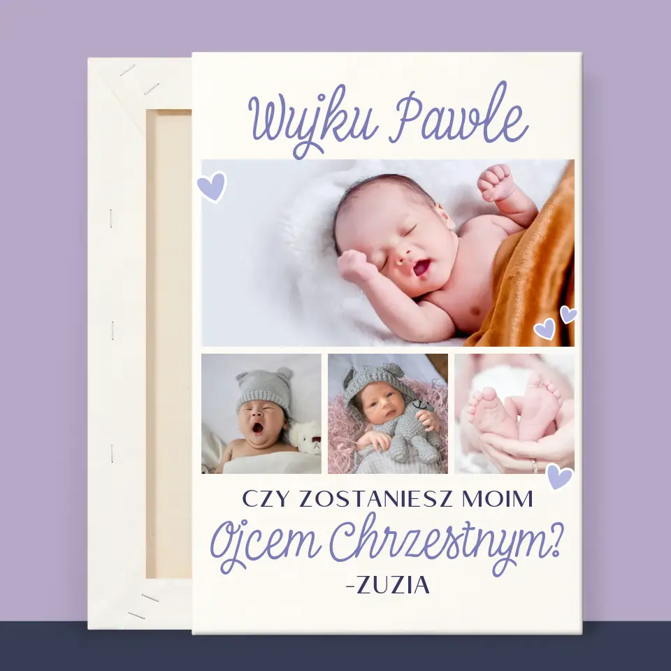 Fotokolaż: Czy Zostaniesz Moim Chrzestnym - Wydruk Obramowany - Image 12