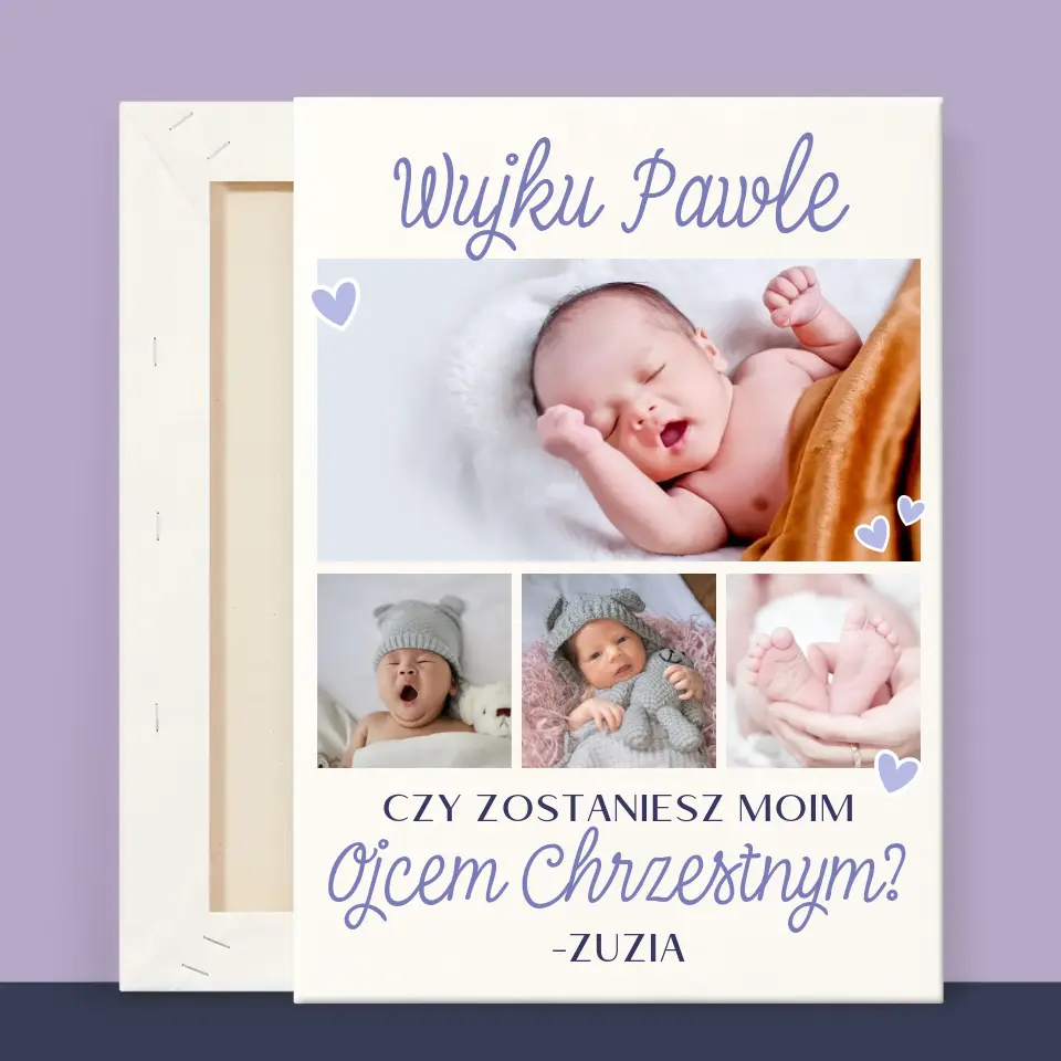 Fotokolaż: Czy Zostaniesz Moim Chrzestnym - Wydruk Obramowany - Image 13