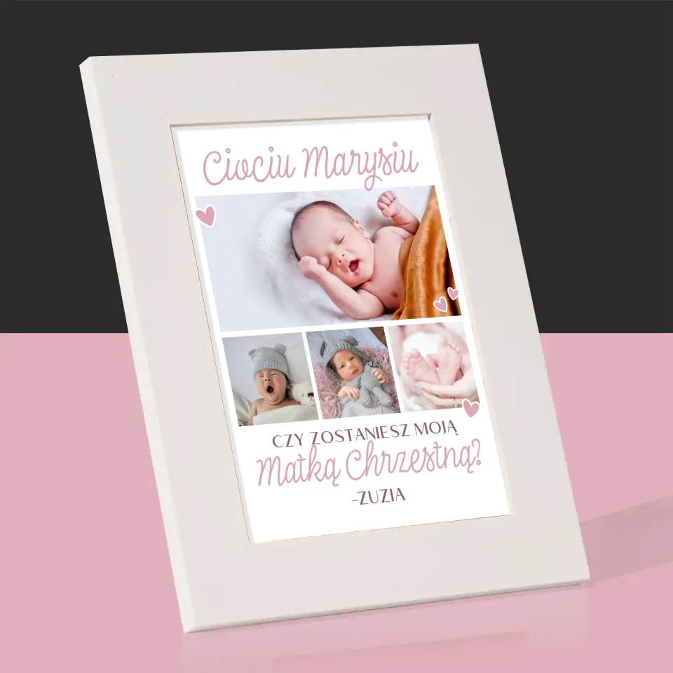 Fotokolaż: Czy Zostaniesz Moją Chrzestną - Ramka Na Zdjęcie