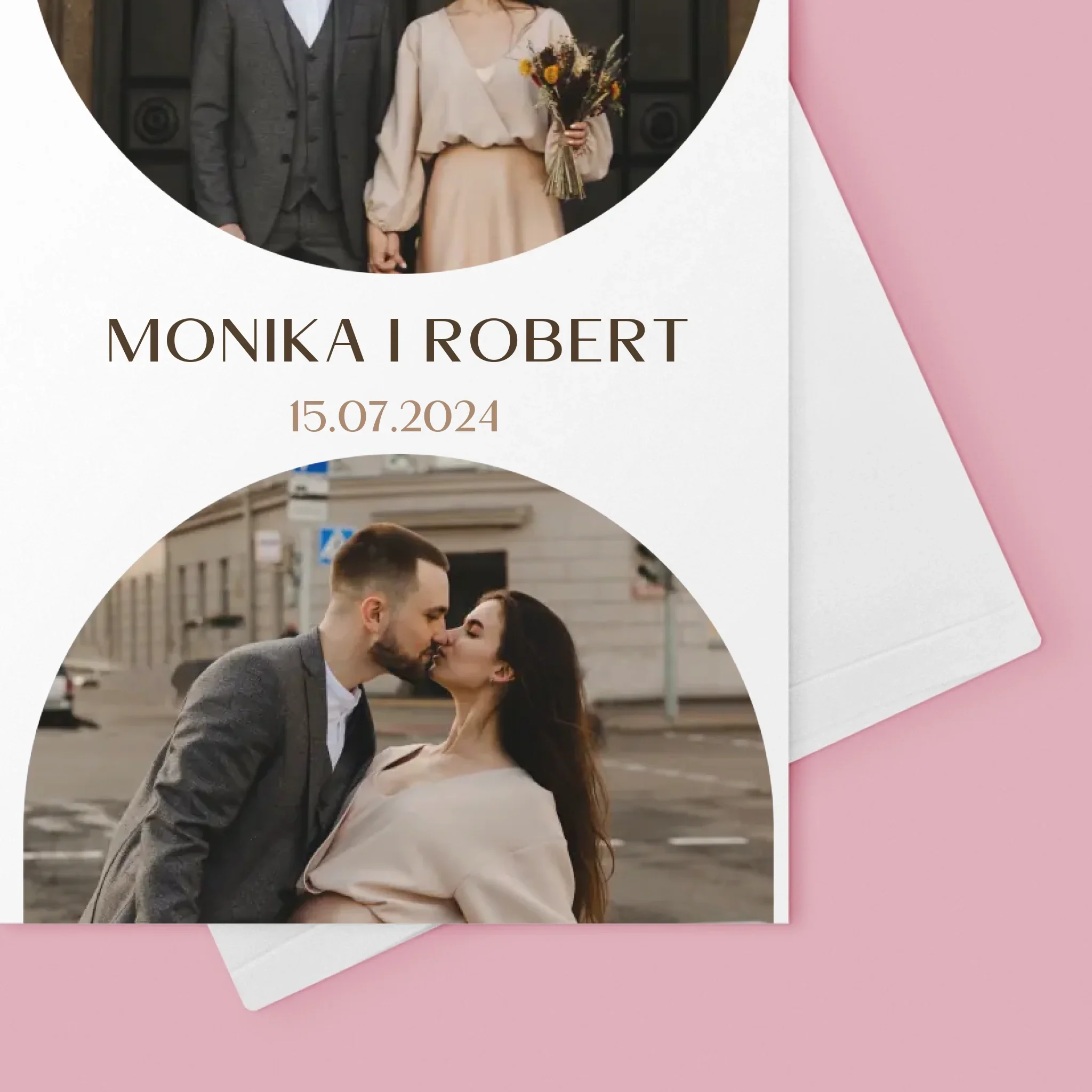 Fotokolaż: Data Ślubu - Kartka z Życzeniami - Image 4