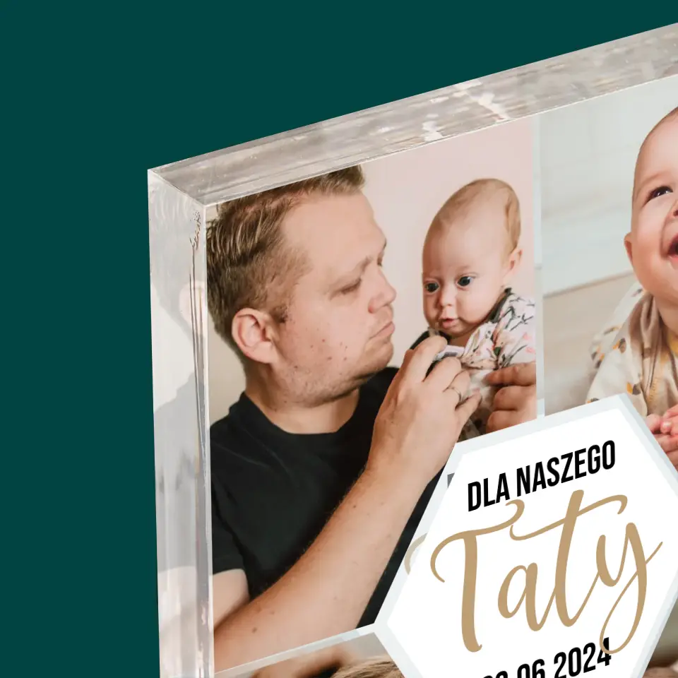 Fotokolaż: Dla Naszego Taty - Blok Akrylowy z Nadrukiem - Image 4