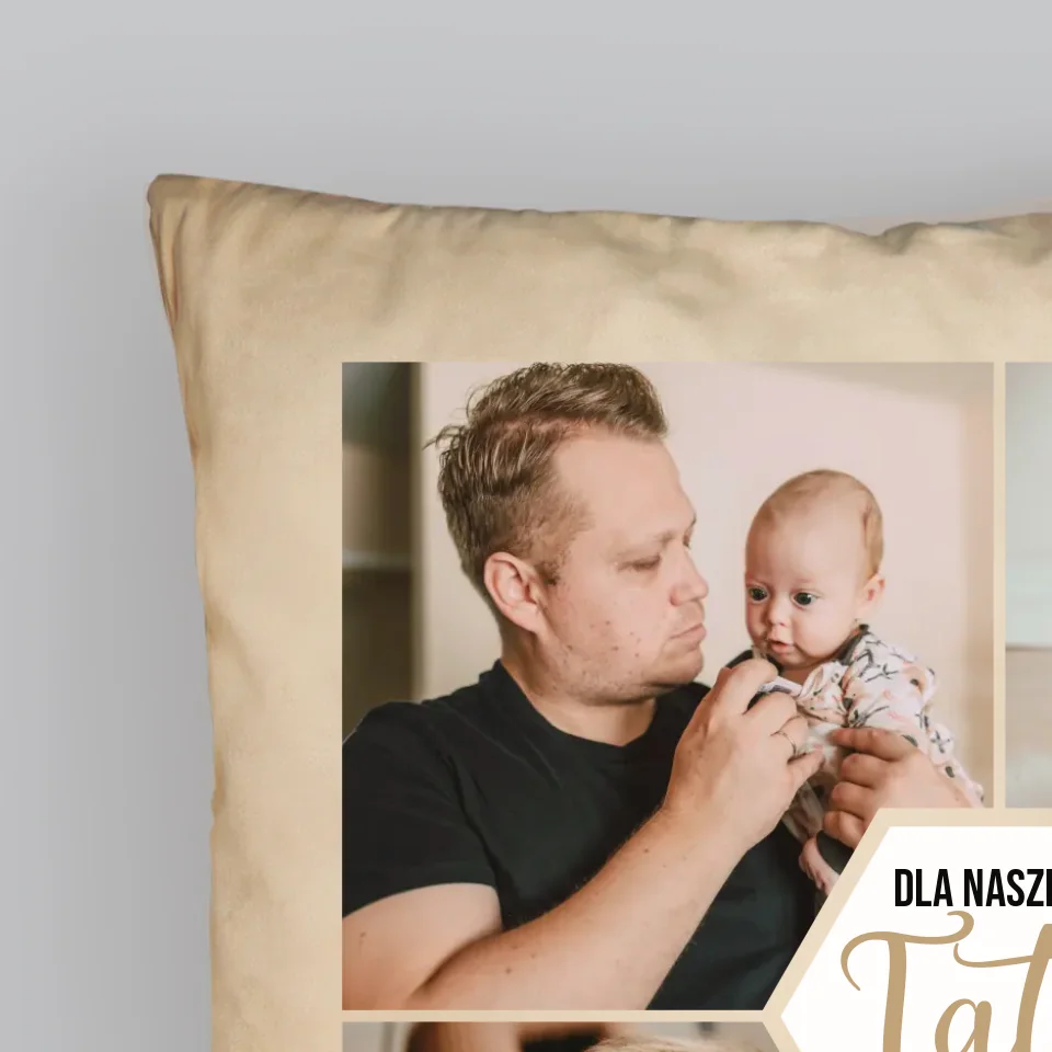 Fotokolaż: Dla Naszego Taty - Personalizowana Poduszka - Image 5