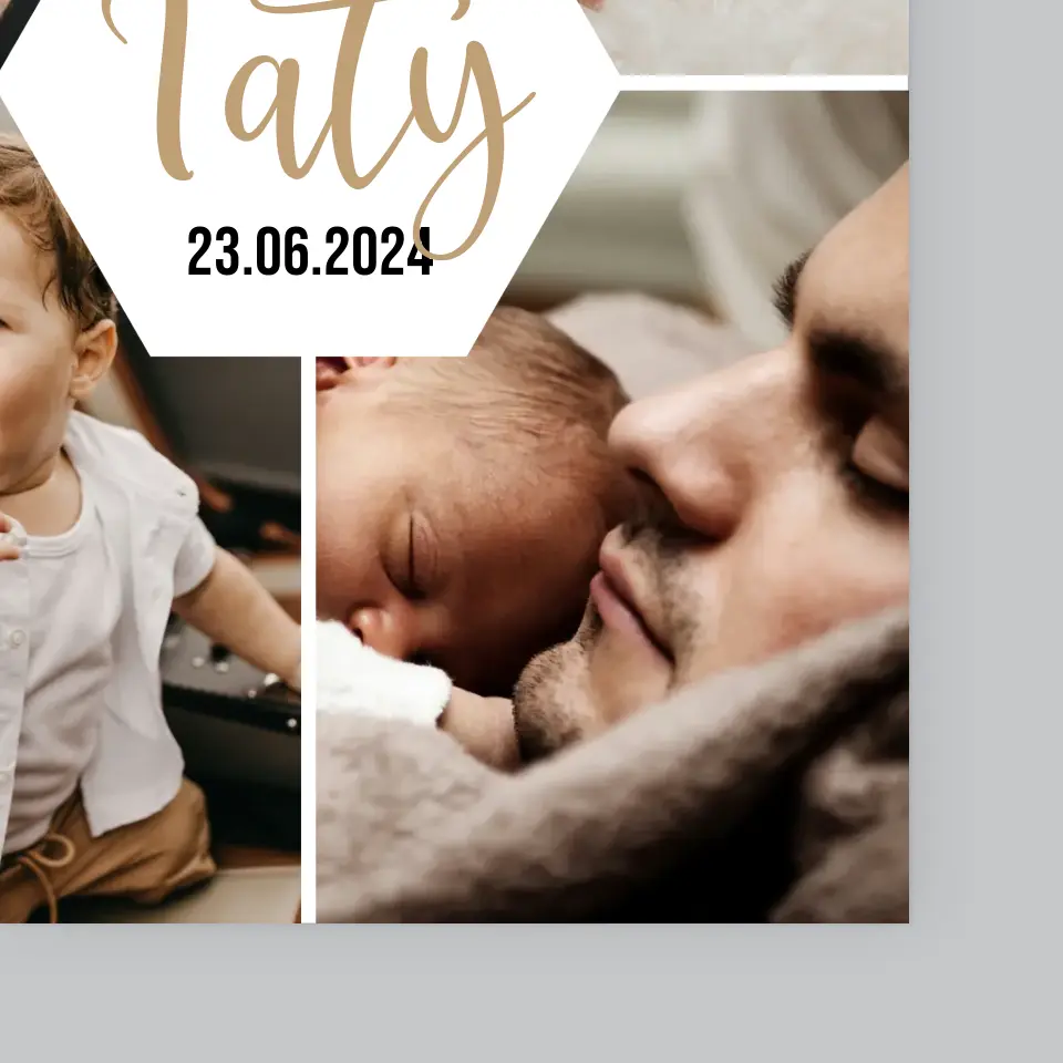 Fotokolaż: Dla Naszego Taty - Wydruk Obramowany - Image 4