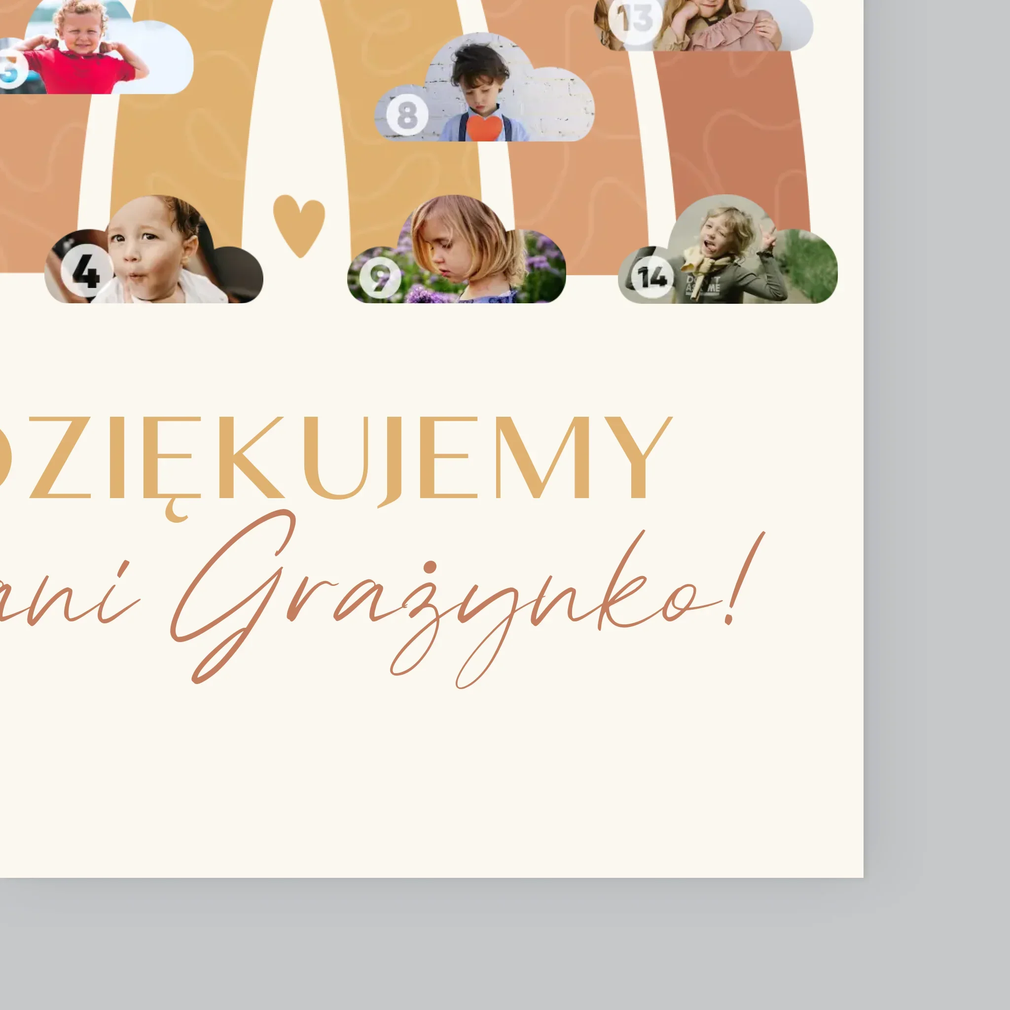 Fotokolaż: Dla Nauczyciela Tęcza - Wydruk Obramowany - Image 4