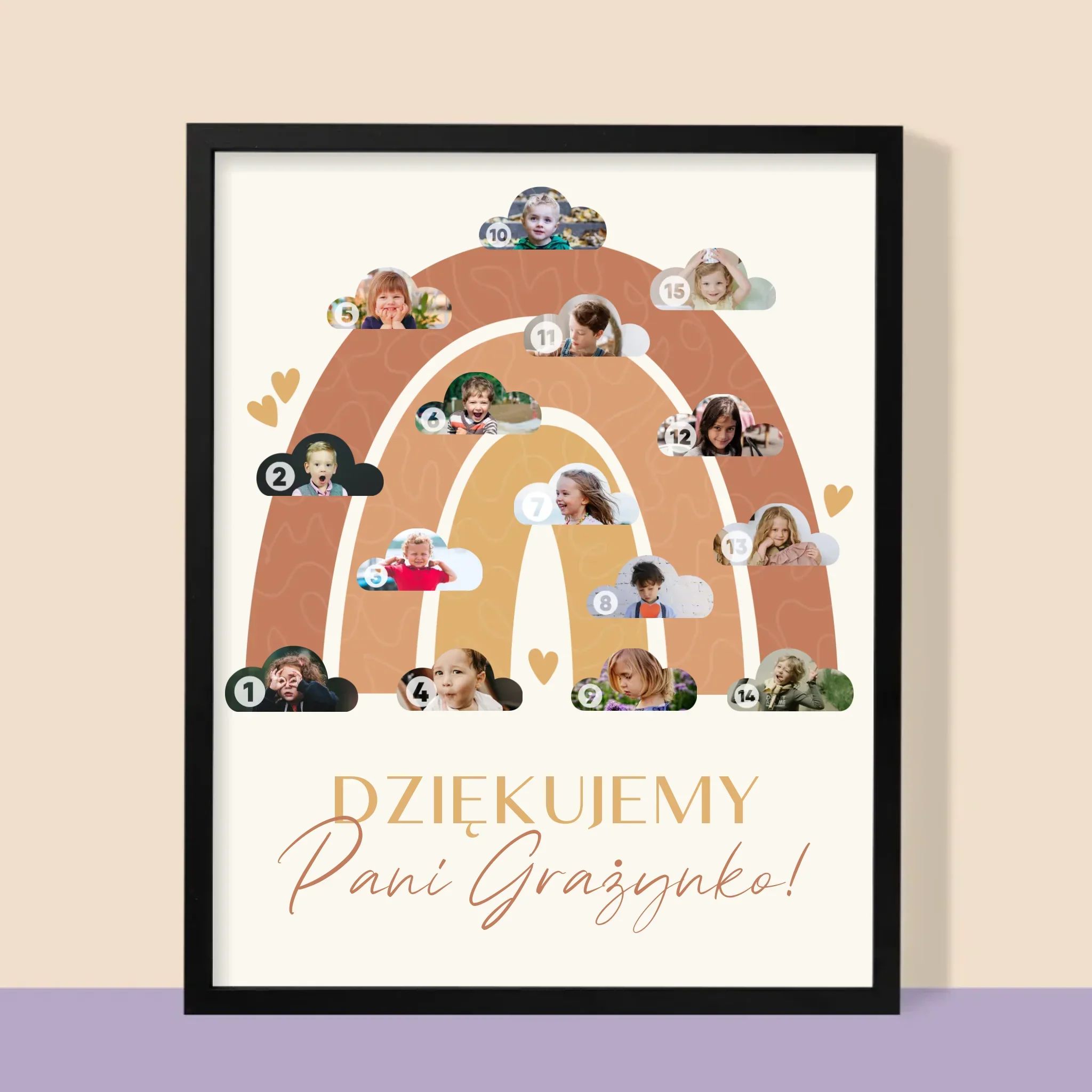 Fotokolaż: Dla Nauczyciela Tęcza - Wydruk Obramowany - Image 9