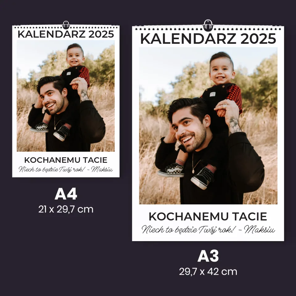 Fotokolaż: Dla Taty - Personalizowany Kalendarz Ścienny - Image 5