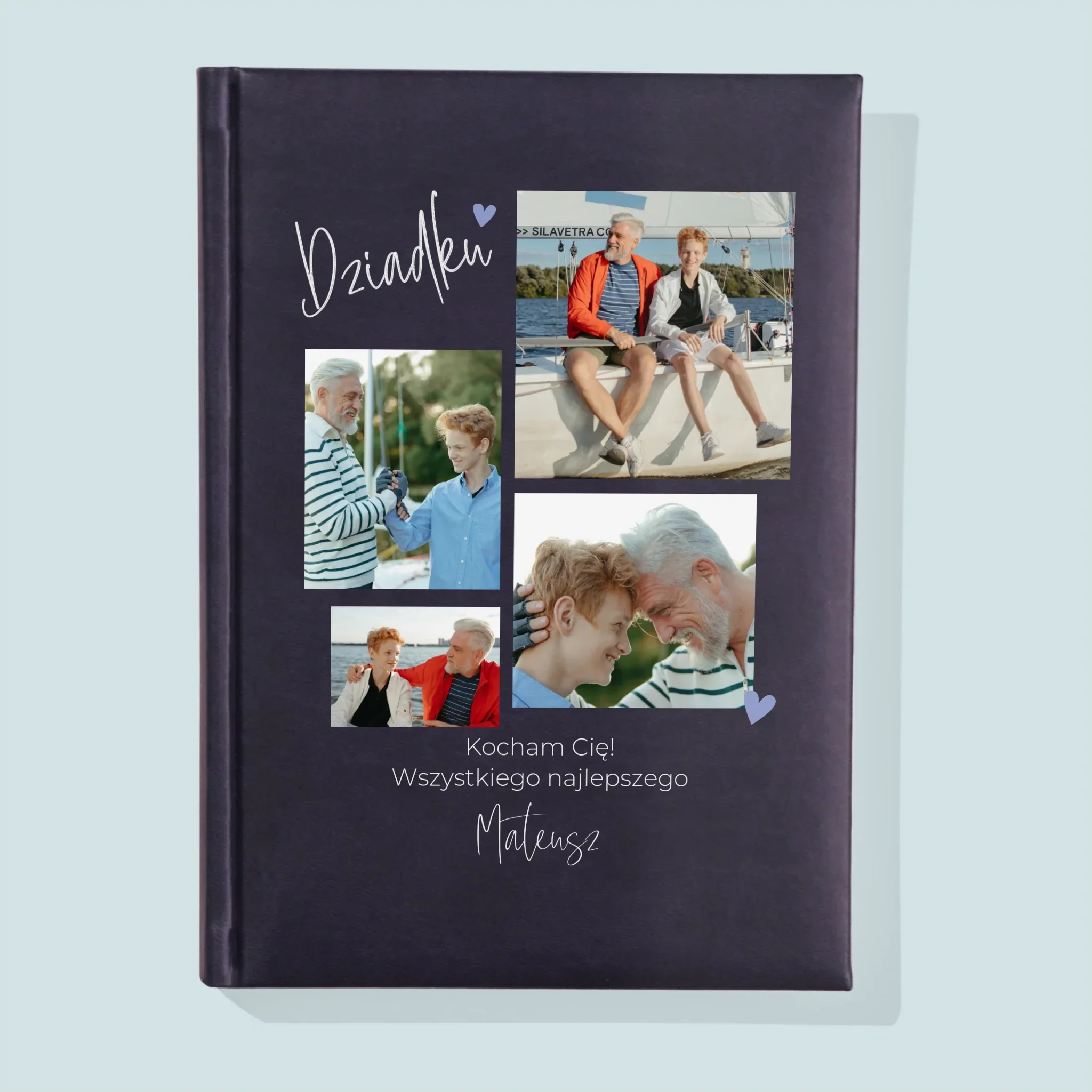 Fotokolaż: Dziadku Kocham Cię - Notes Książkowy z Nadrukiem - Image 2