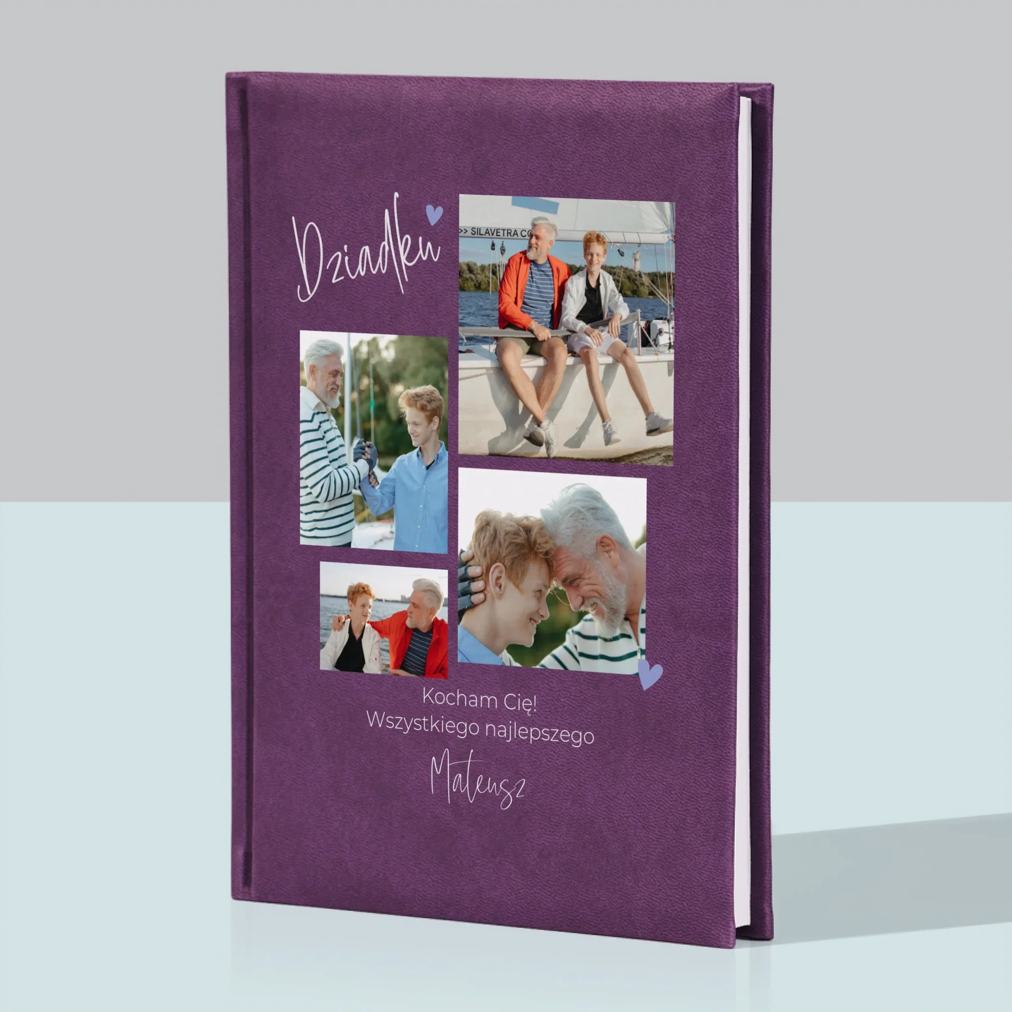 Fotokolaż: Dziadku Kocham Cię - Notes Książkowy z Nadrukiem - Image 5