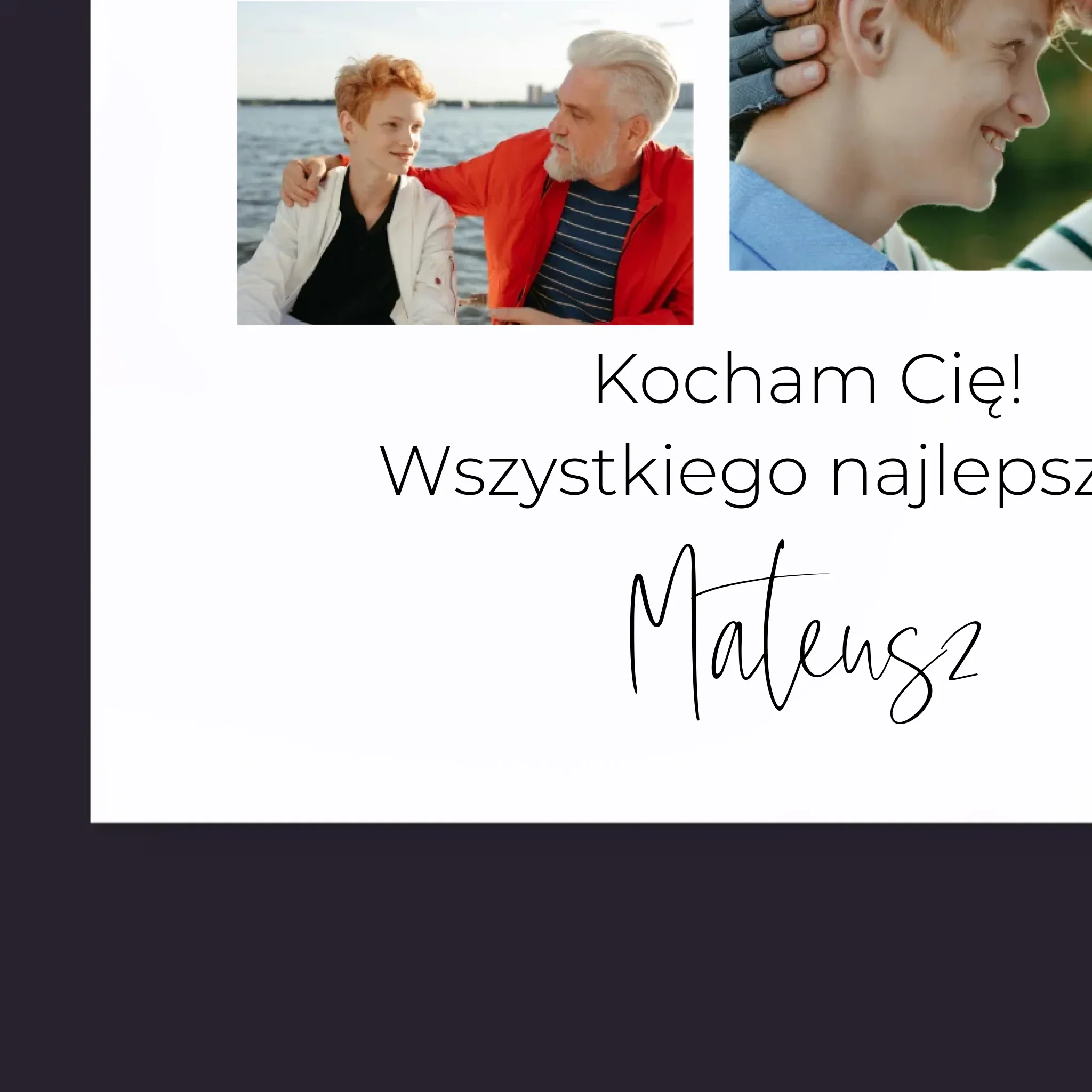 Fotokolaż: Dziadku Kocham Cię - Personalizowany Kalendarz Ścienny - Image 2