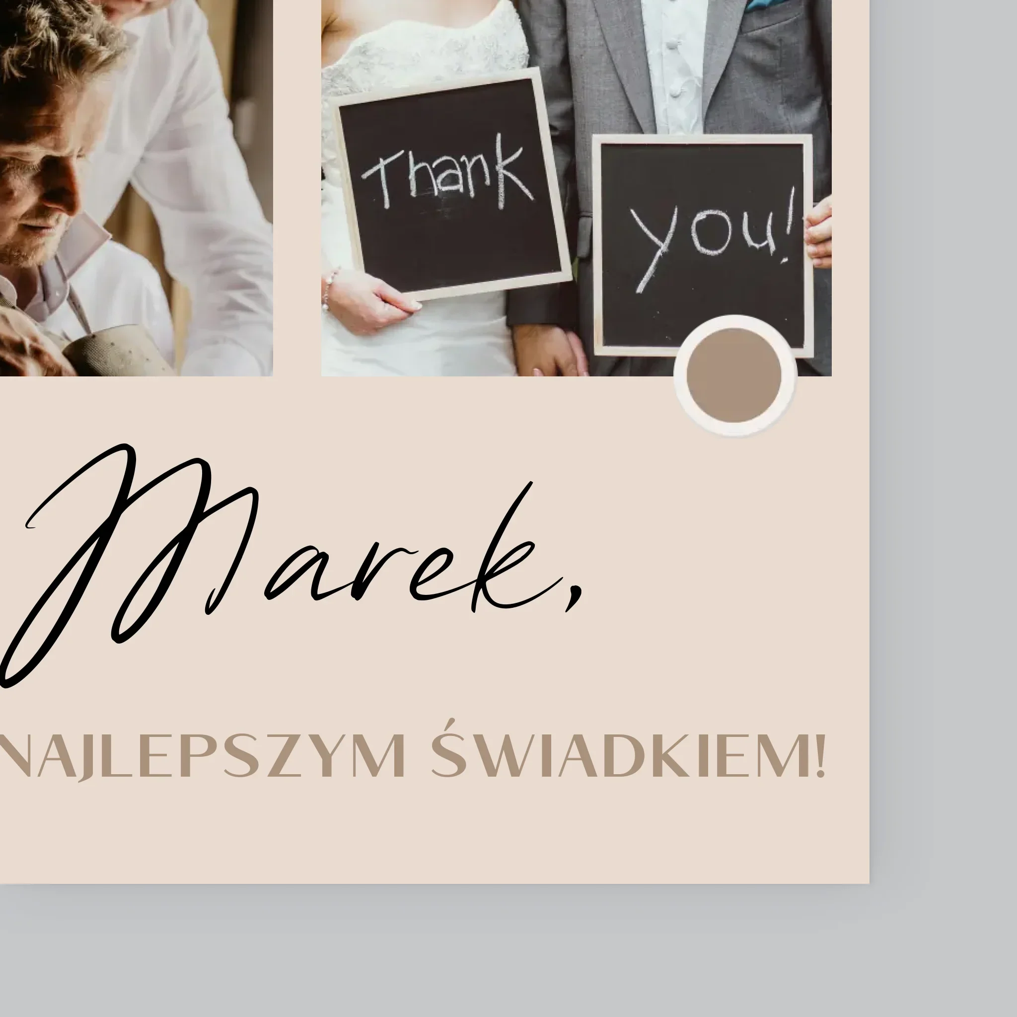 Fotokolaż: Dziękuję! Dla Świadka - Wydruk Obramowany - Image 4