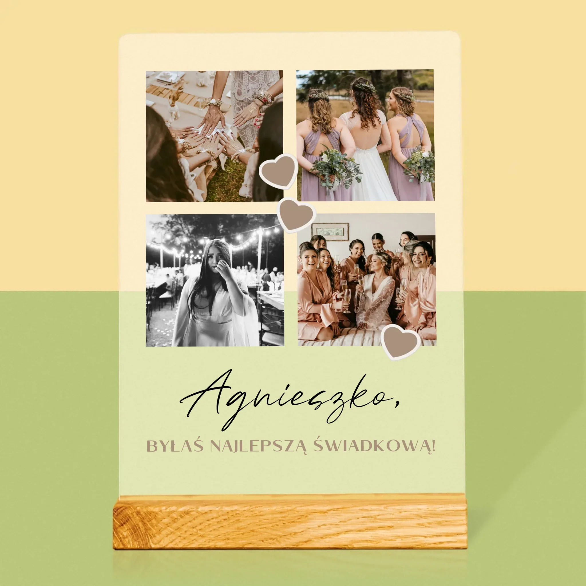 Fotokolaż: Dziękuję! Dla Świadkowej - Wydruk Na Szkle Akrylowym - Image 3