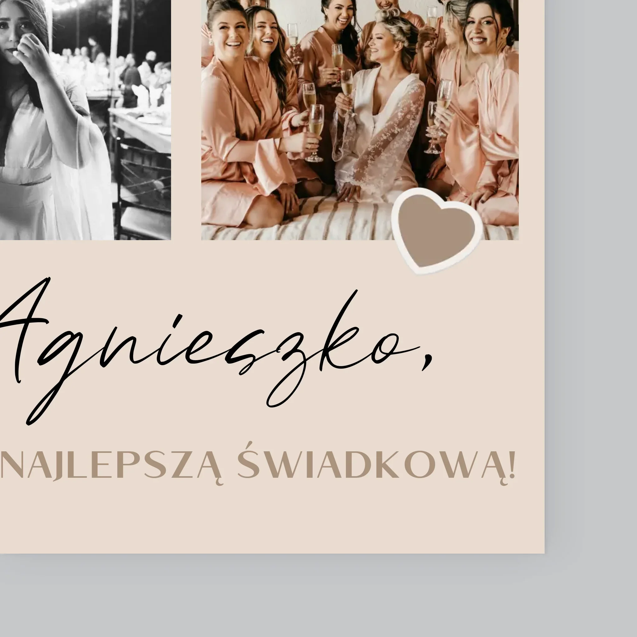 Fotokolaż: Dziękuję! Dla Świadkowej - Wydruk Obramowany - Image 4