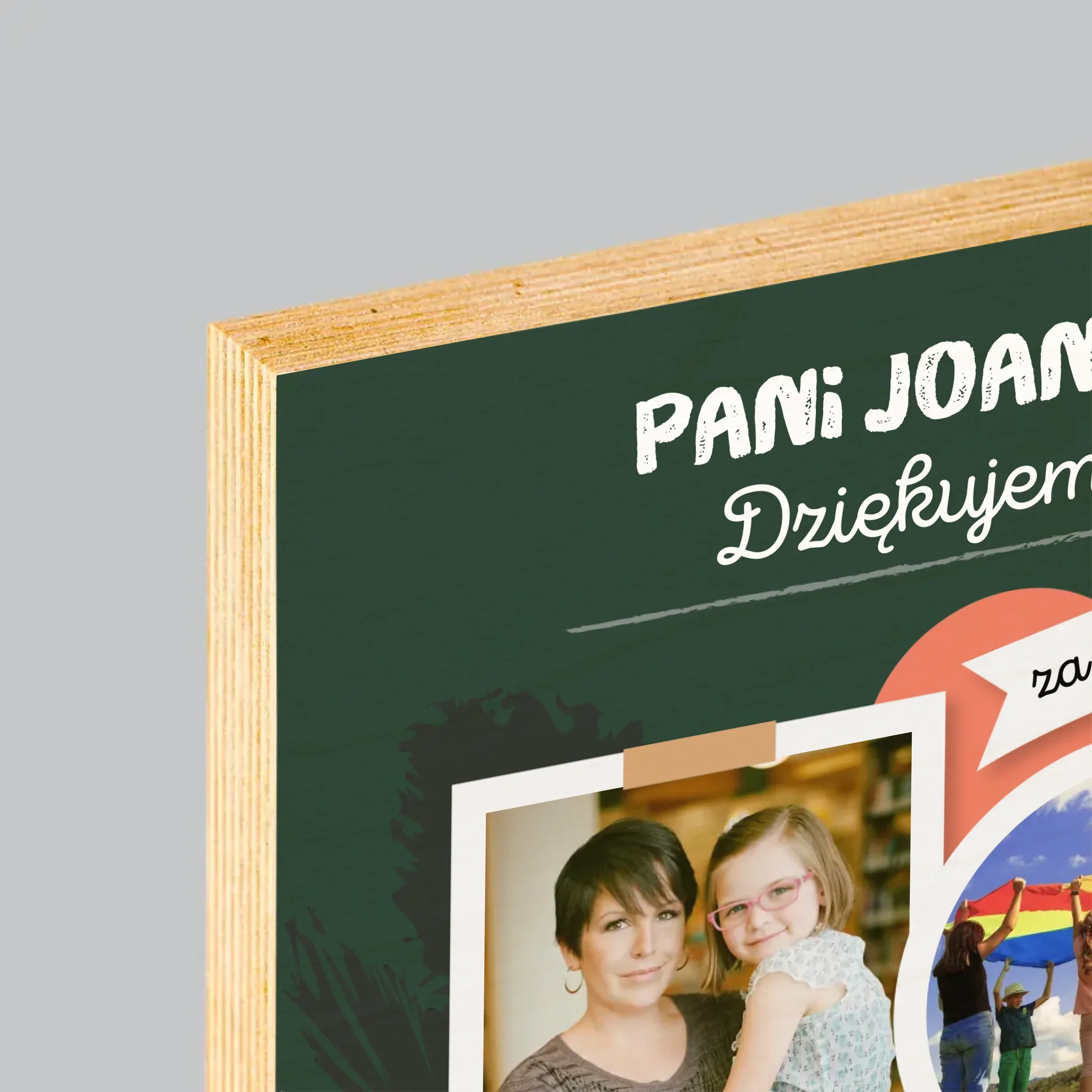 Fotokolaż: Dziękujemy Za Wiedzę - Wydruk Na Drewnie - Image 4