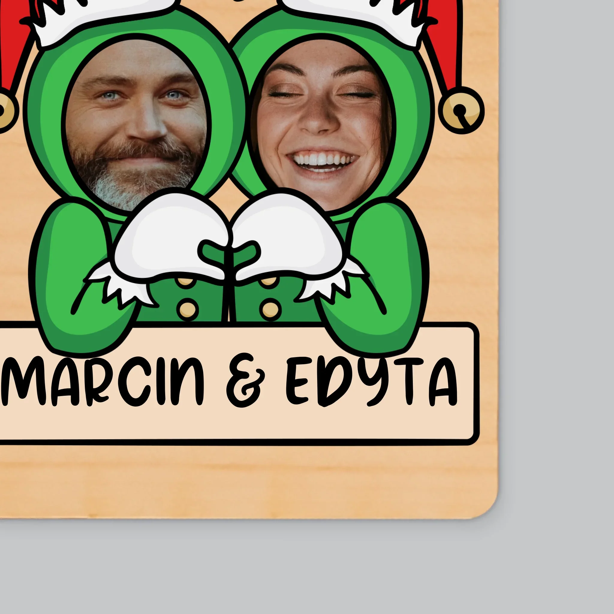 Fotokolaż: Elfy - Magnes Drewniany - Image 2