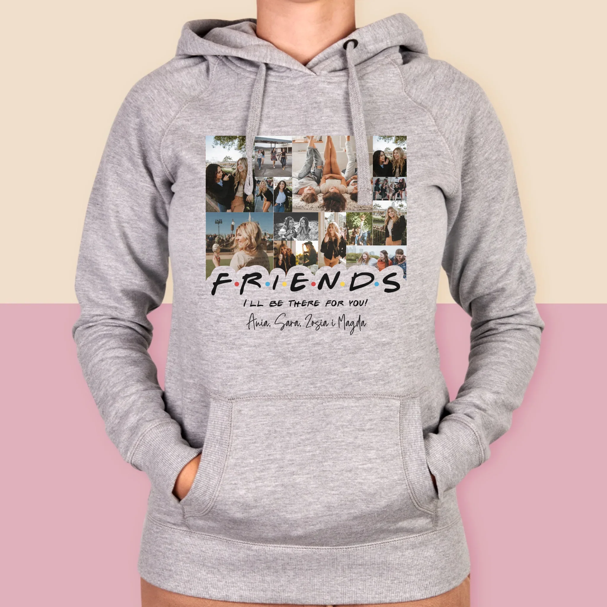 Fotokolaż: Friends - Bluza Damska z Kapturem