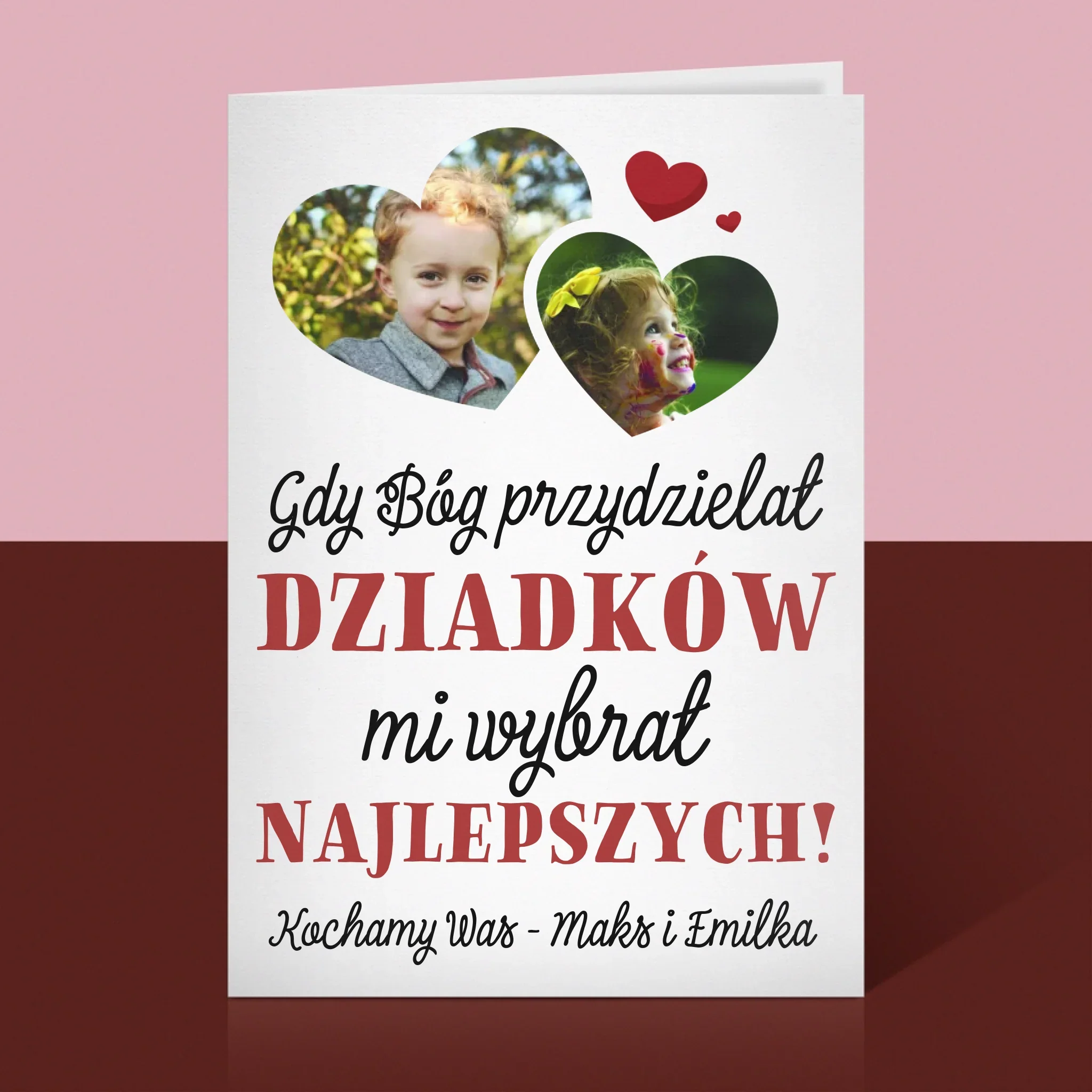 Fotokolaż: Gdy Bóg Przydzielał Dziadków - Kartka z Życzeniami