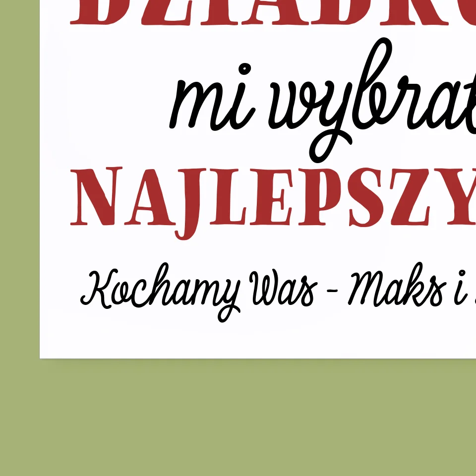 Fotokolaż: Gdy Bóg Przydzielał Dziadków - Personalizowany Kalendarz Ścienny - Image 2