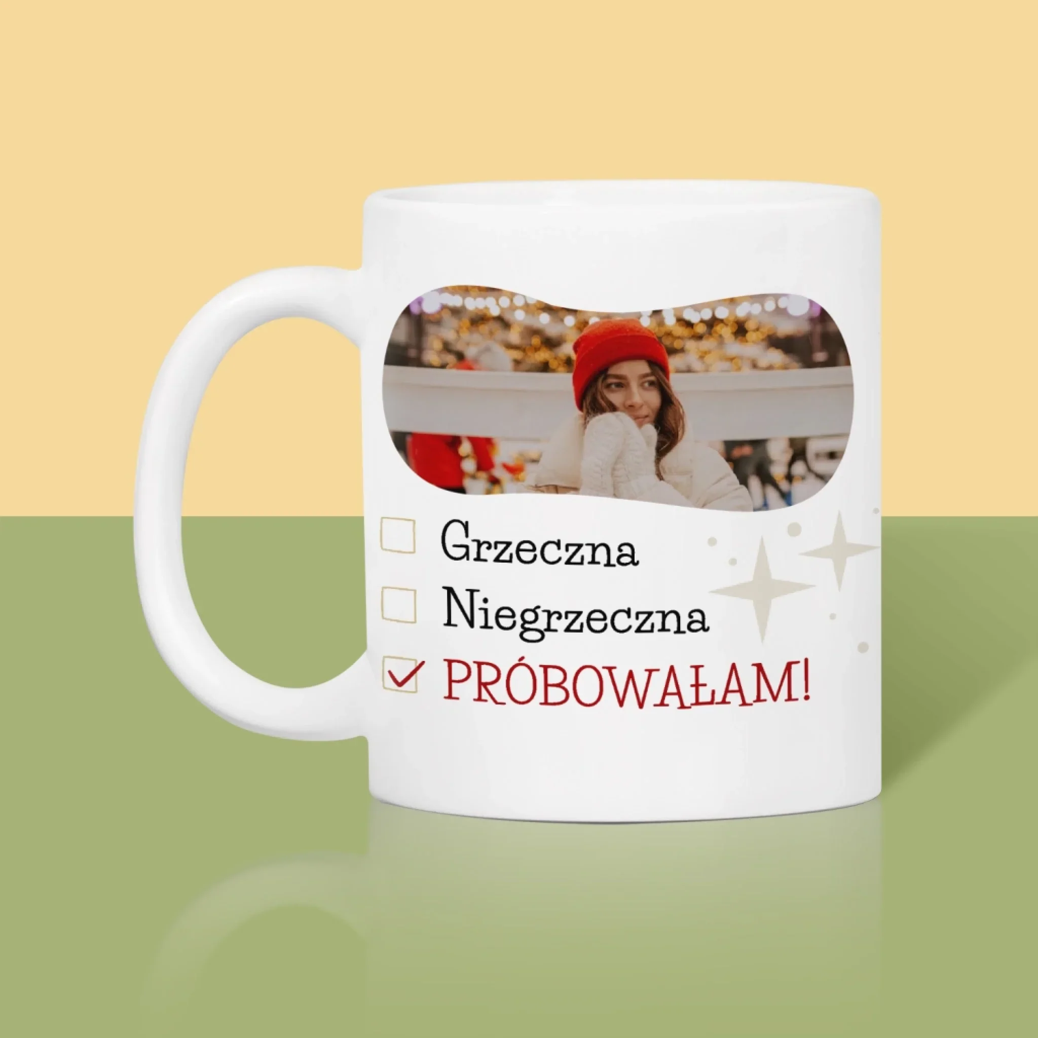 Fotokolaż: Grzeczna - Kubek z Nadrukiem