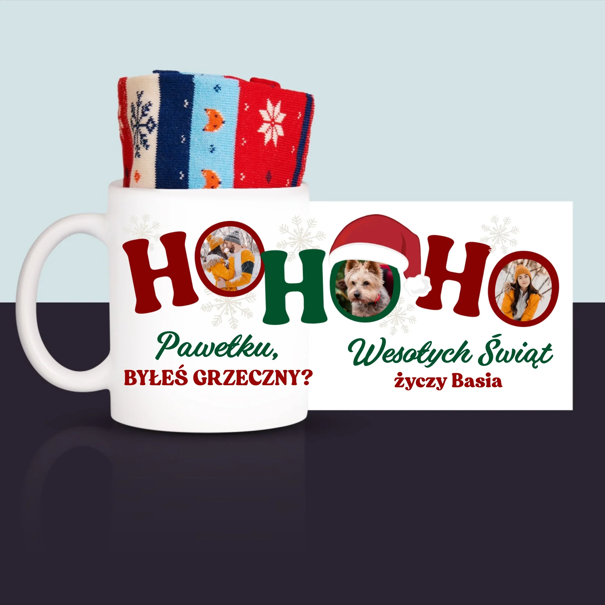 Fotokolaż: Ho Ho Ho - Zimowe Skarpetki w Kubku - Image 3
