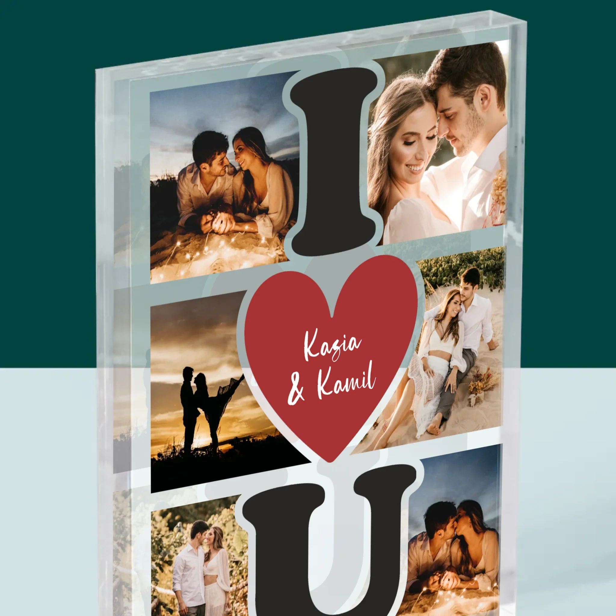 Fotokolaż: I Love You - Blok Akrylowy z Nadrukiem - Image 2