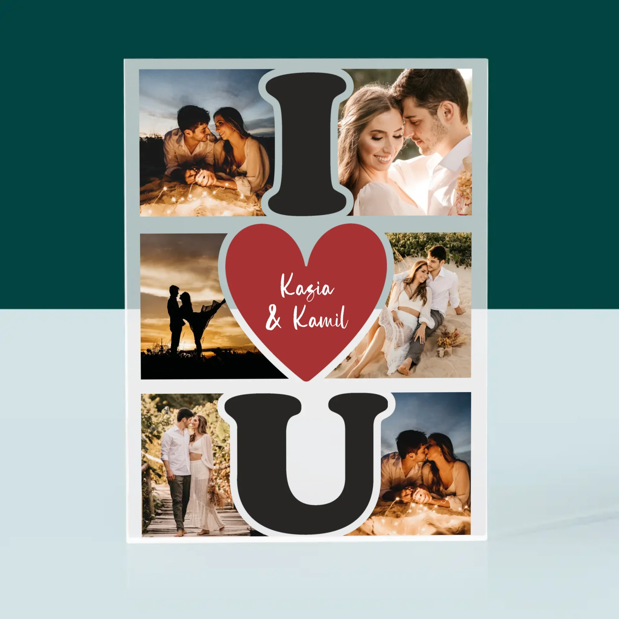 Fotokolaż: I Love You - Blok Akrylowy z Nadrukiem - Image 3