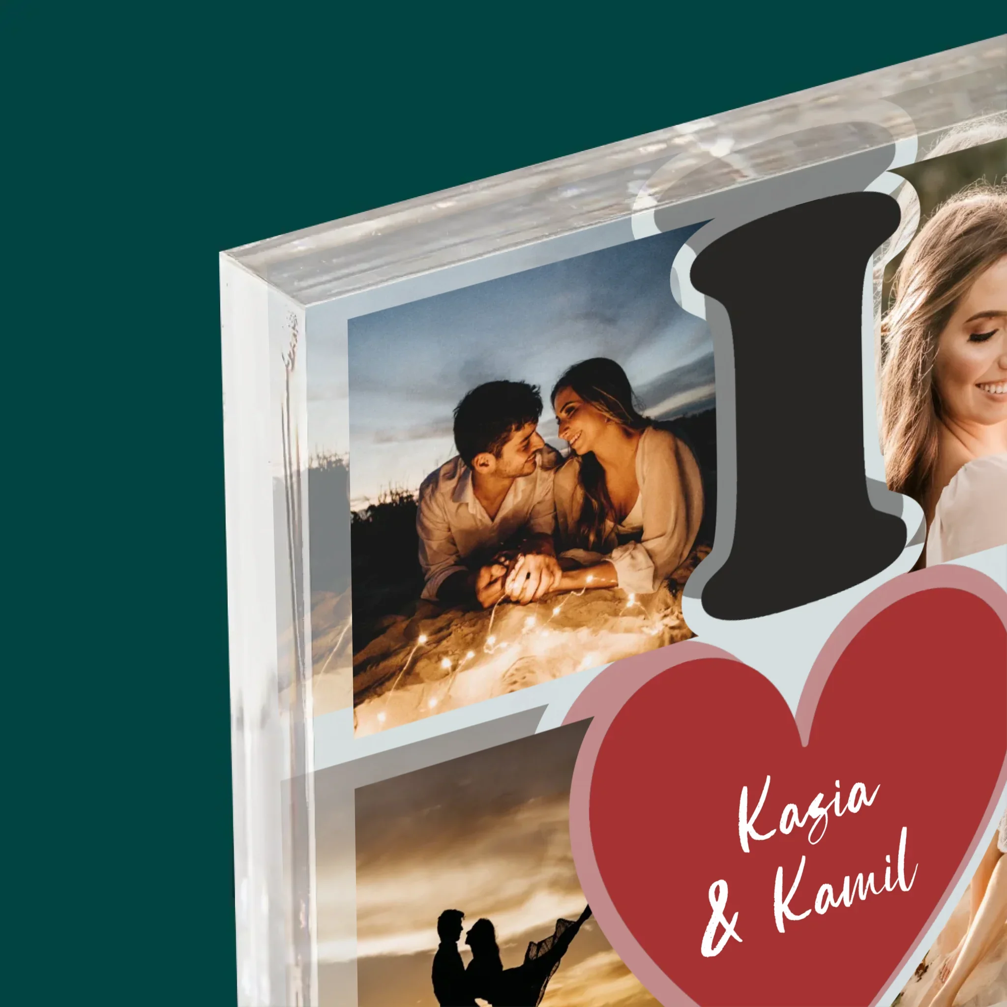 Fotokolaż: I Love You - Blok Akrylowy z Nadrukiem - Image 4