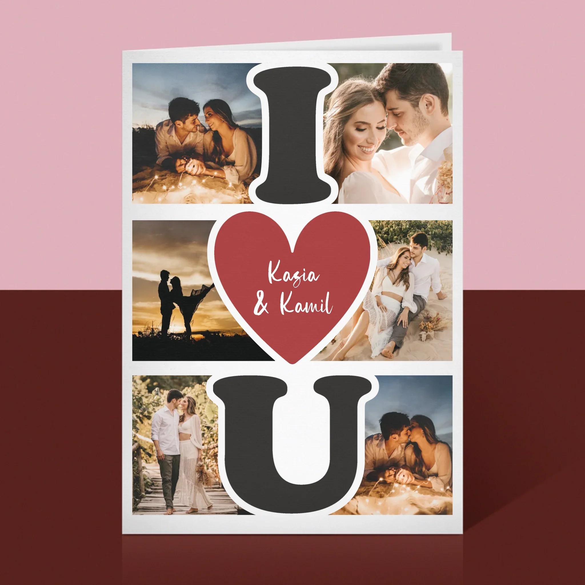 Fotokolaż: I Love You - Kartka Z Życzeniami