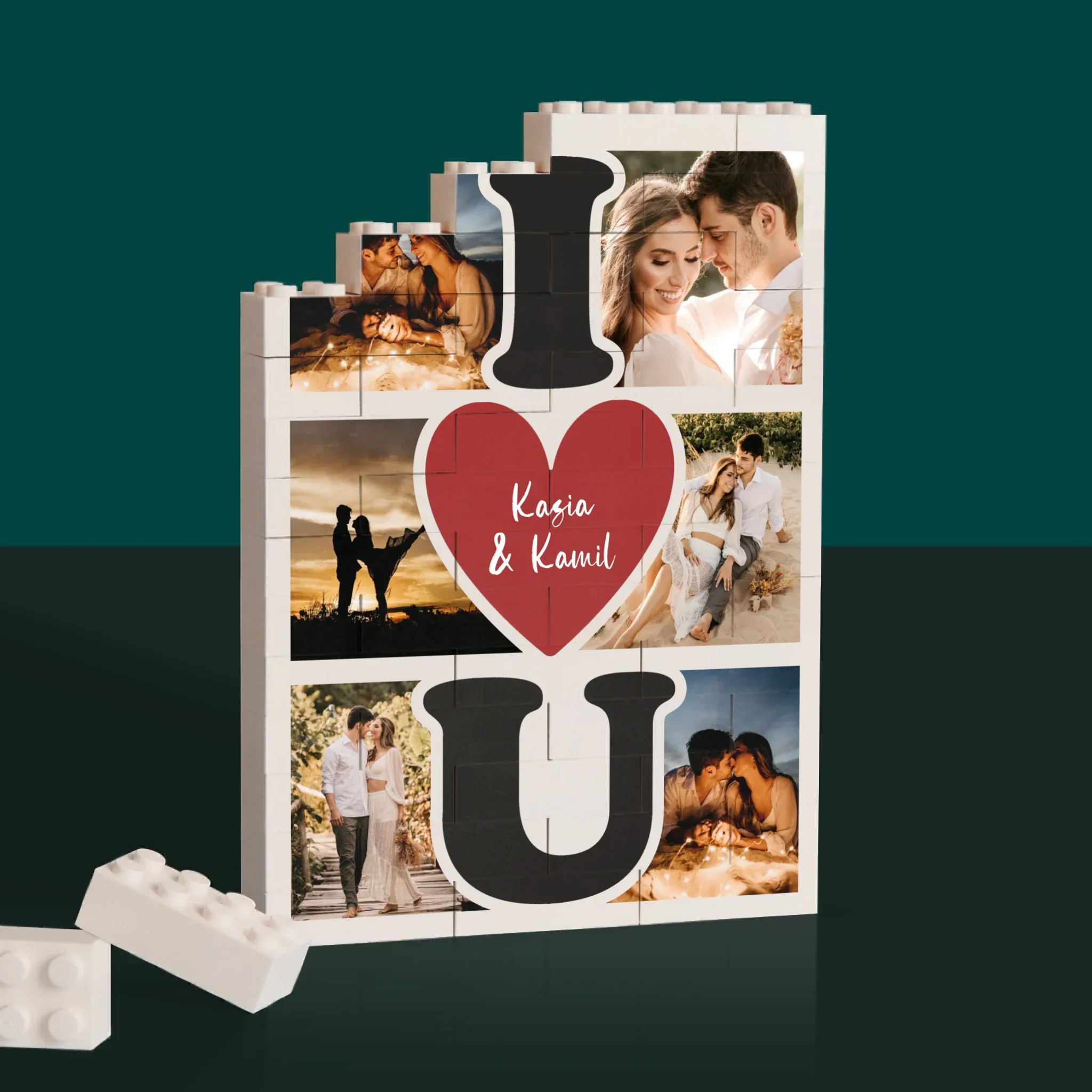 Fotokolaż: i Love You - Klocki LEGO z Nadrukiem - Image 2
