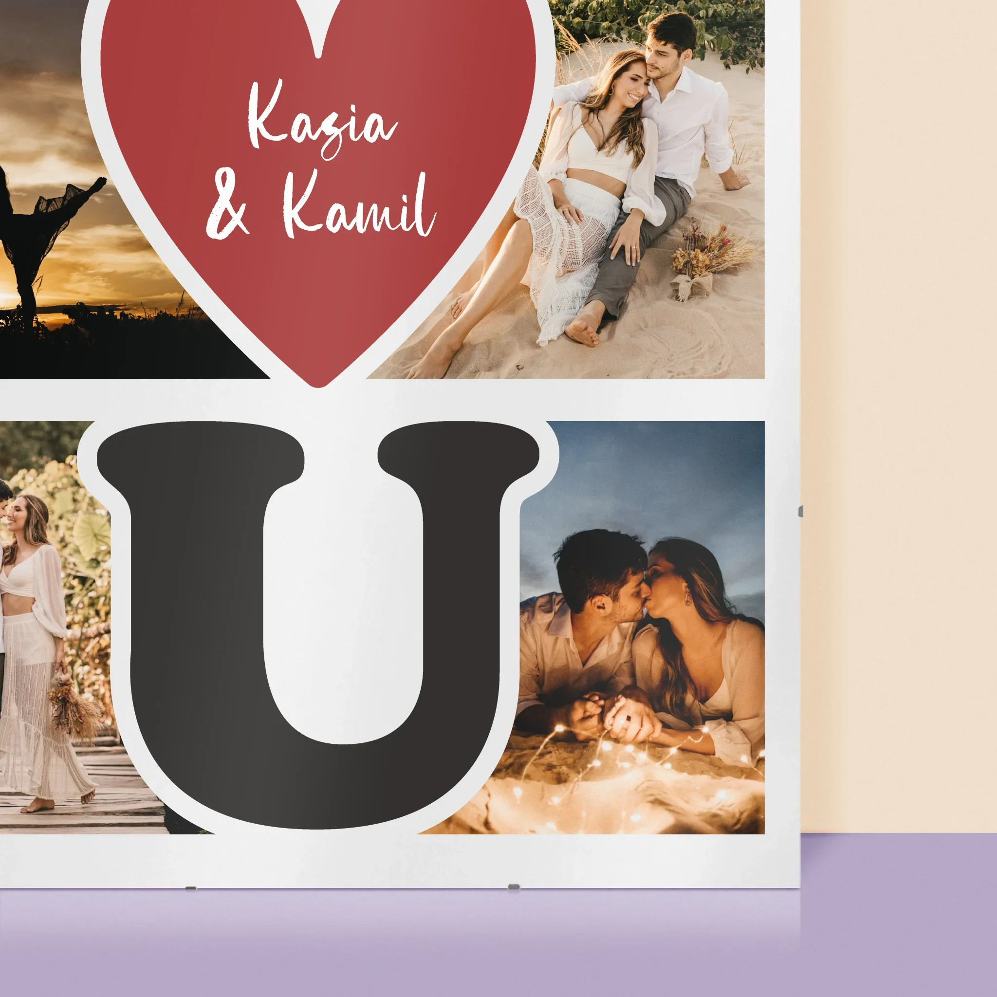 Fotokolaż: I Love You - Personalizowany Plakat - Image 2