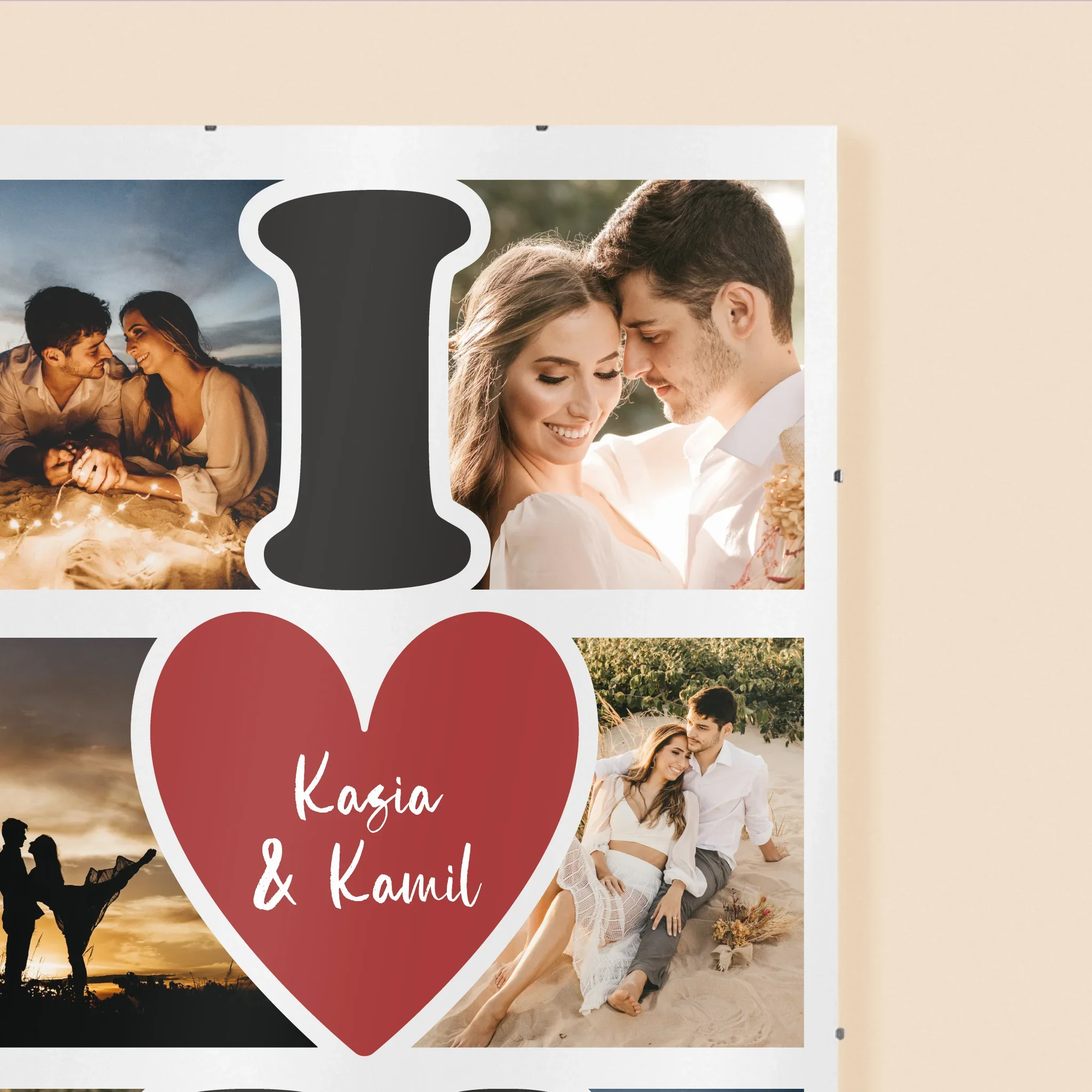 Fotokolaż: I Love You - Personalizowany Plakat - Image 3