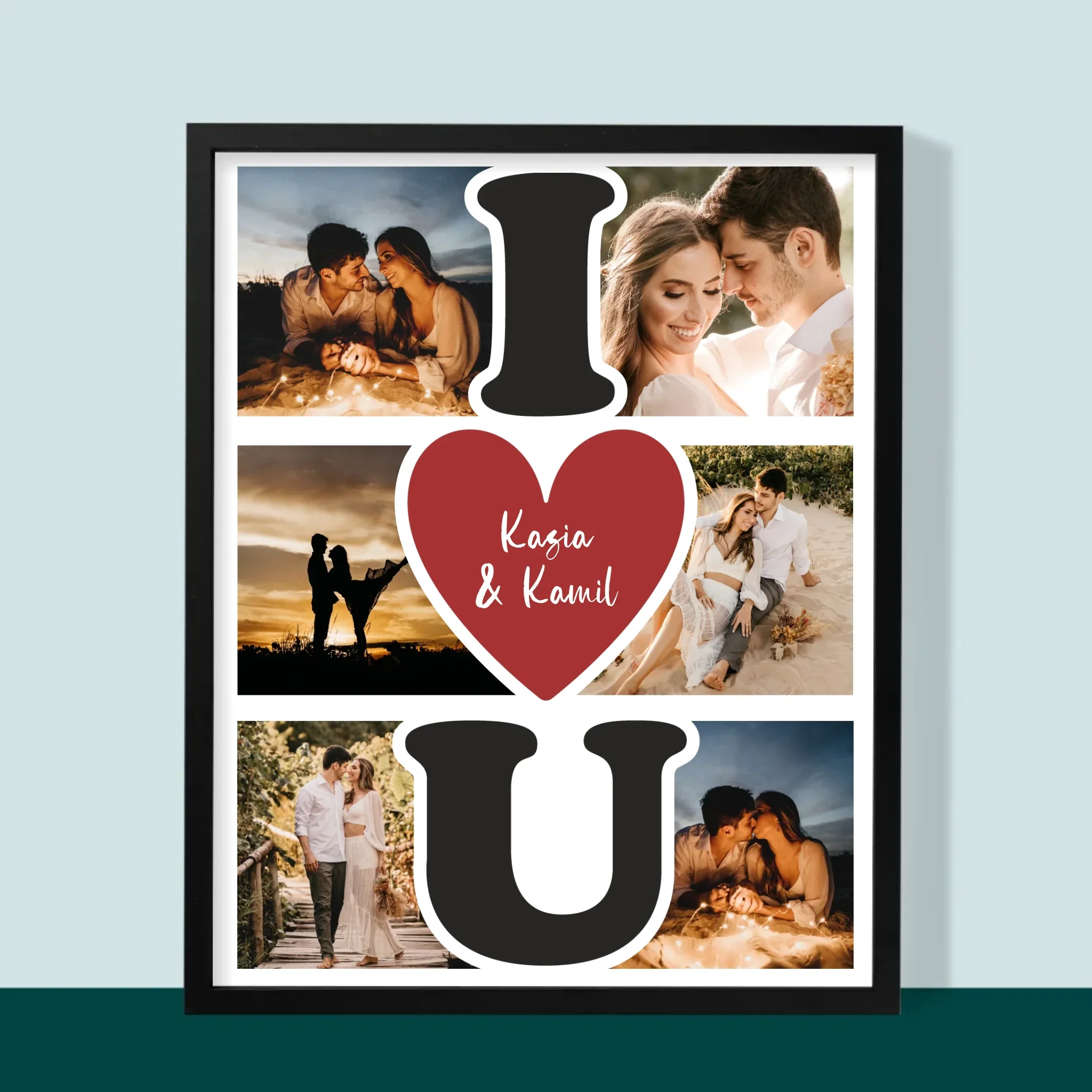 Fotokolaż: I Love You - Wydruk Obramowany - Image 5