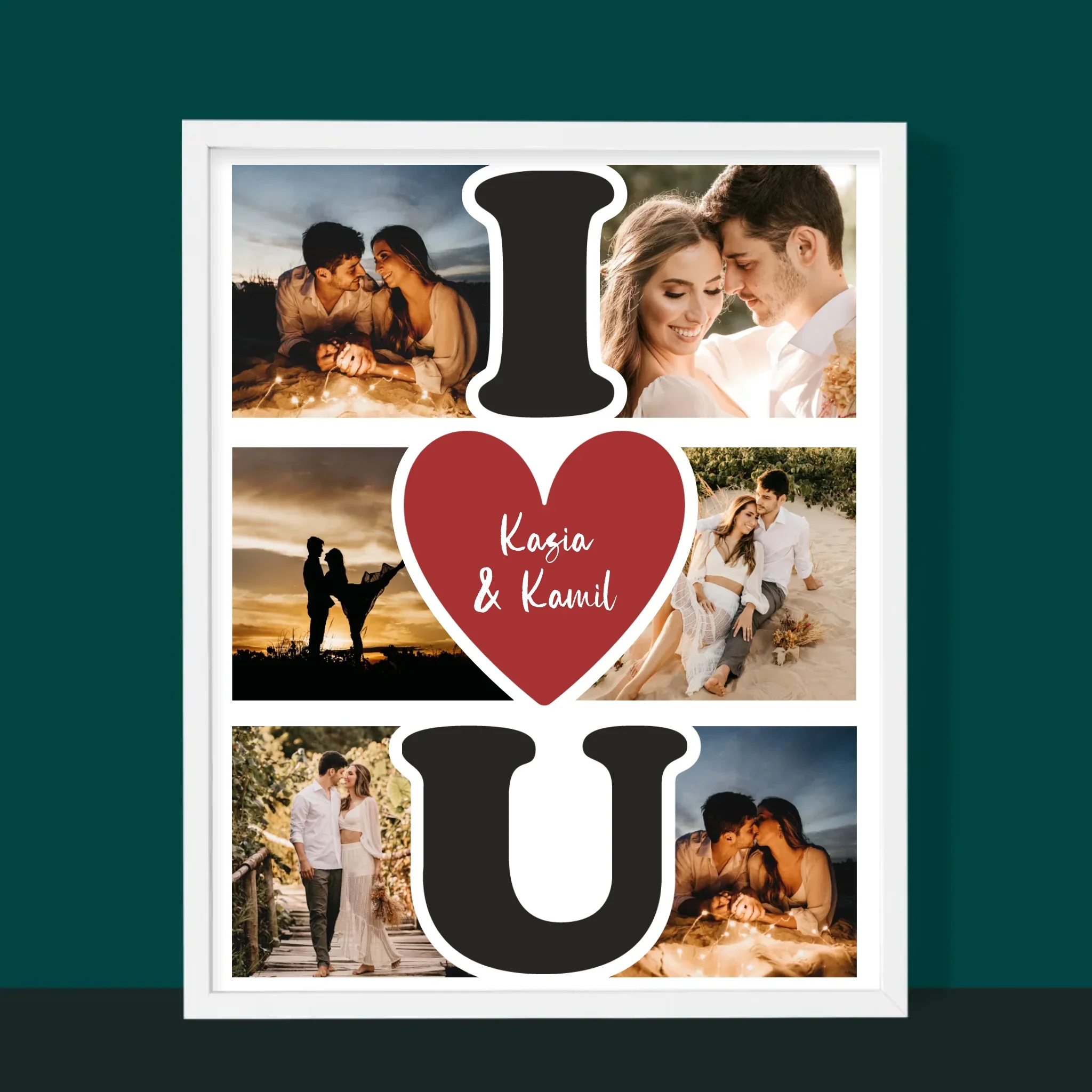 Fotokolaż: I Love You - Wydruk Obramowany - Image 6