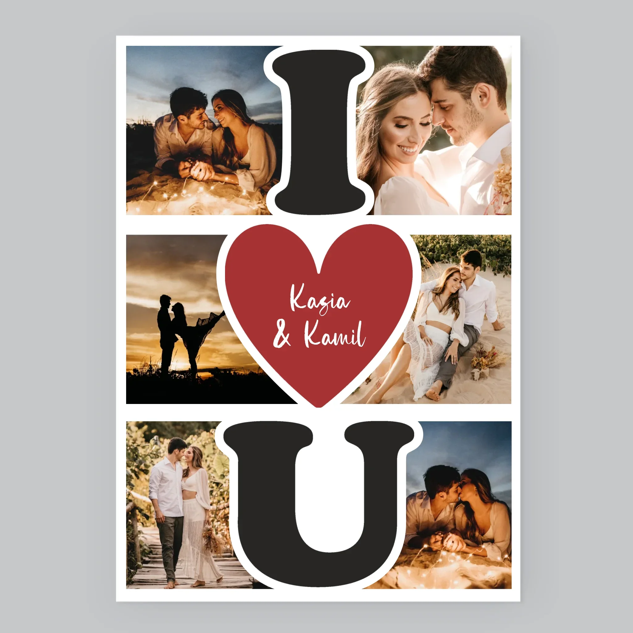 Fotokolaż: I Love You - Wydruk Obramowany - Image 8