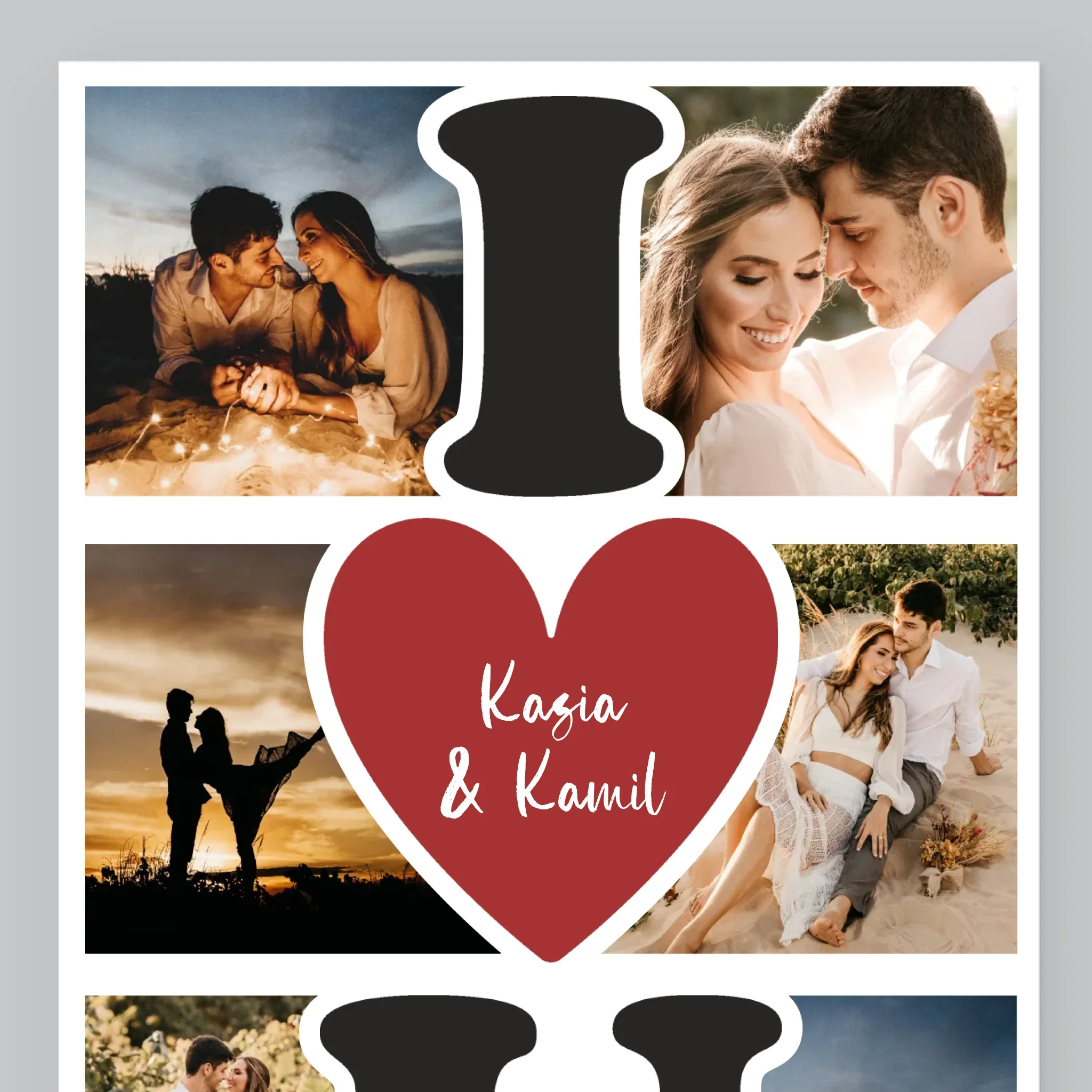 Fotokolaż: I Love You - Wydruk Obramowany - Image 9