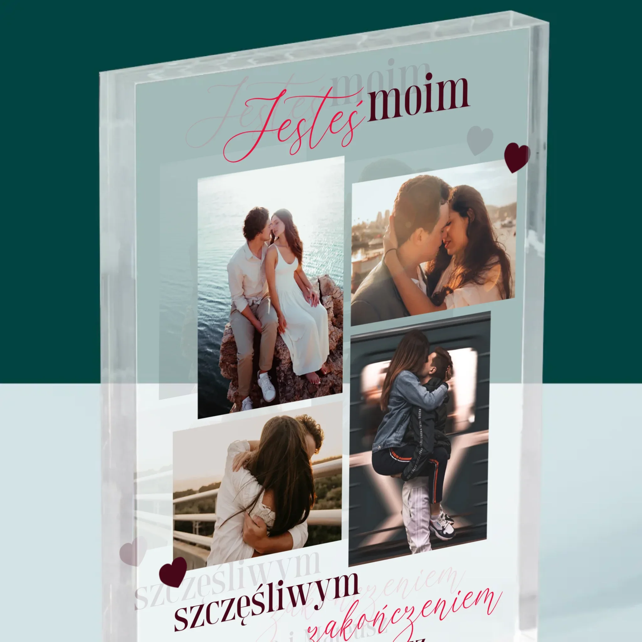 Fotokolaż: Jesteś Moim Szczęśliwym Zakończeniem - Blok Akrylowy z Nadrukiem - Image 2