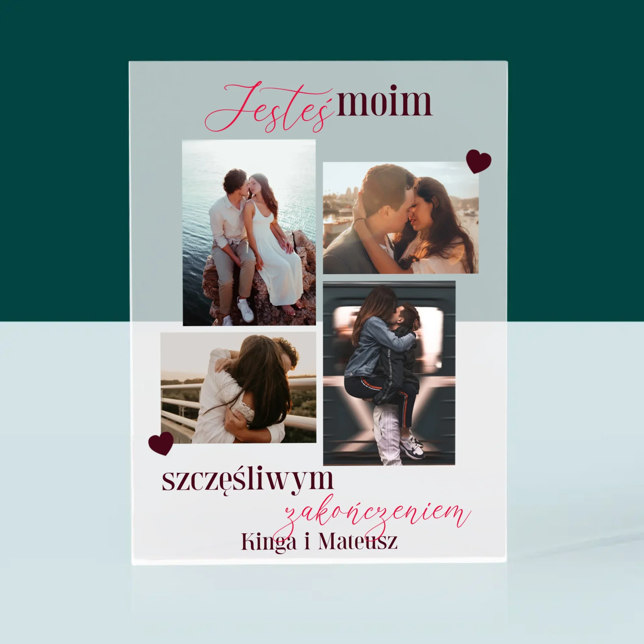 Fotokolaż: Jesteś Moim Szczęśliwym Zakończeniem - Blok Akrylowy z Nadrukiem - Image 3