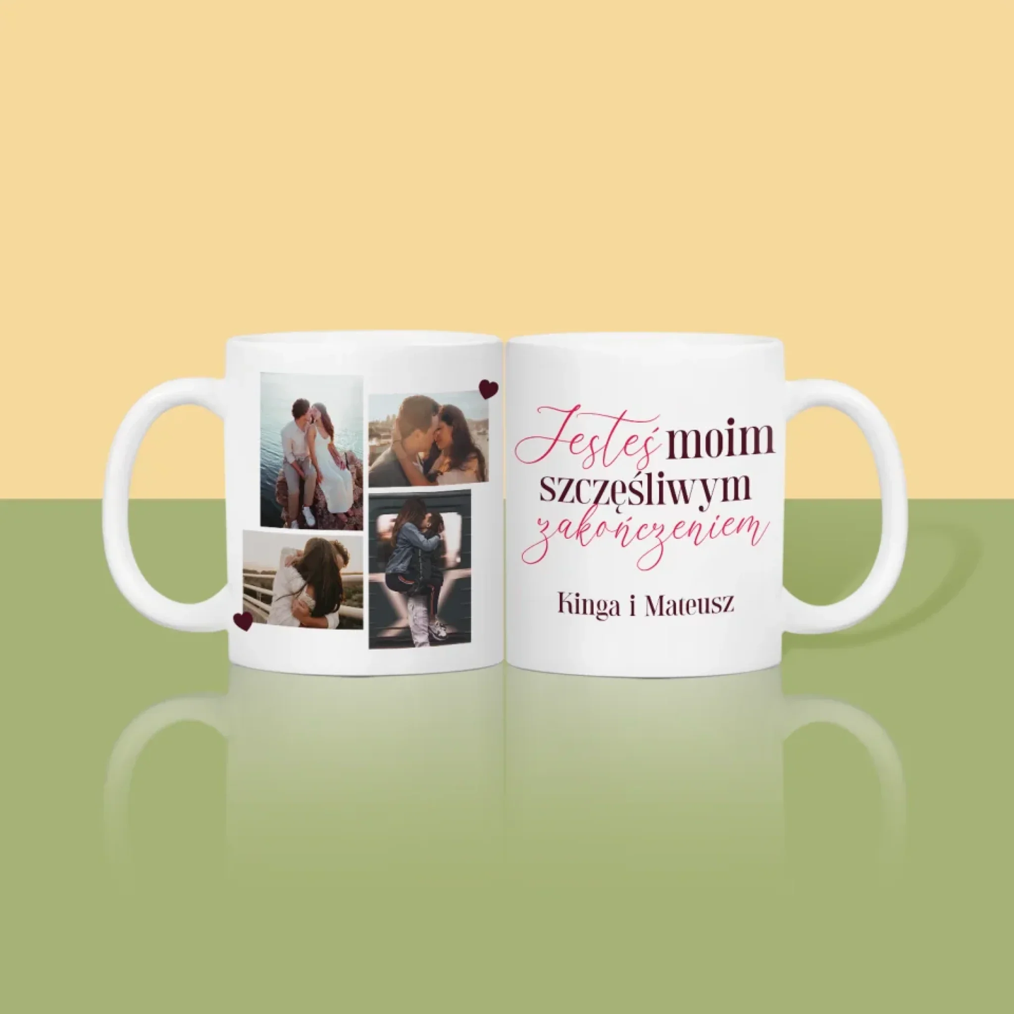 Fotokolaż: Jesteś Moim Szczęśliwym Zakończeniem - Kubek z Nadrukiem
