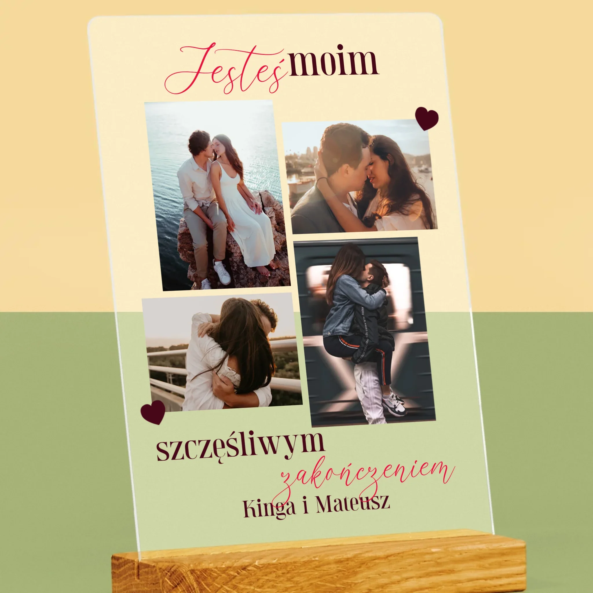 Fotokolaż: Jesteś Moim Szczęśliwym Zakończeniem - Wydruk Na Szkle Akrylowym - Image 2