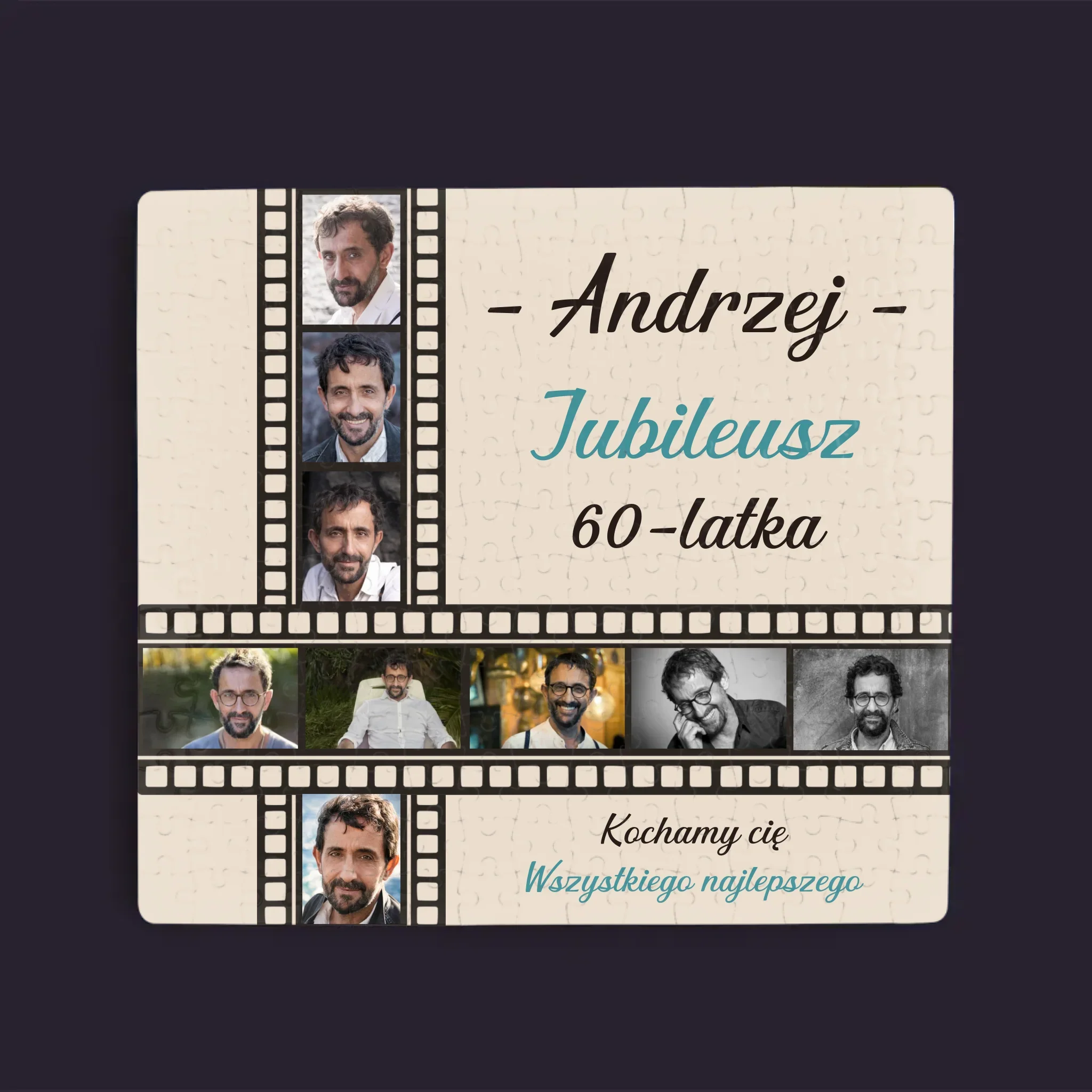 Fotokolaż: Jubileusz 60-Latka - Personalizowane Puzzle - Image 3