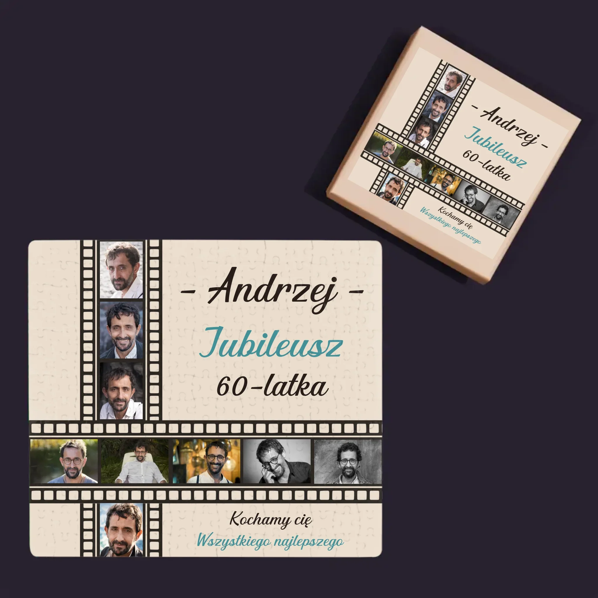 Fotokolaż: Jubileusz 60-Latka - Personalizowane Puzzle - Image 4