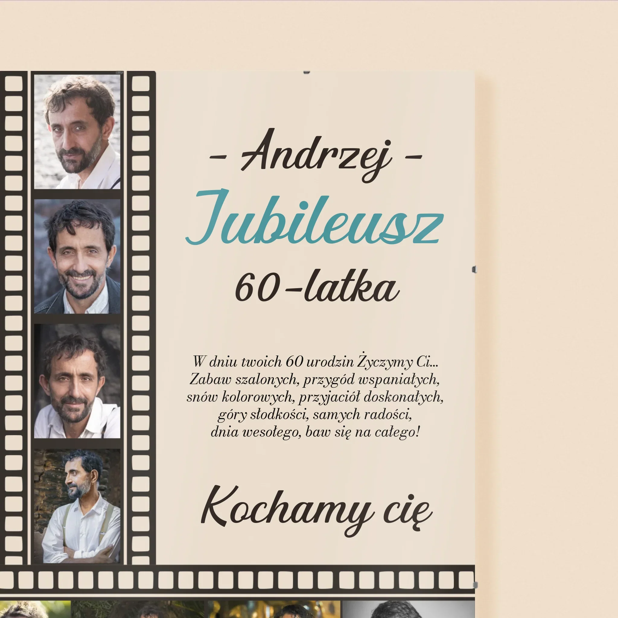 Fotokolaż: Jubileusz 60-Latka - Personalizowany Plakat - Image 3