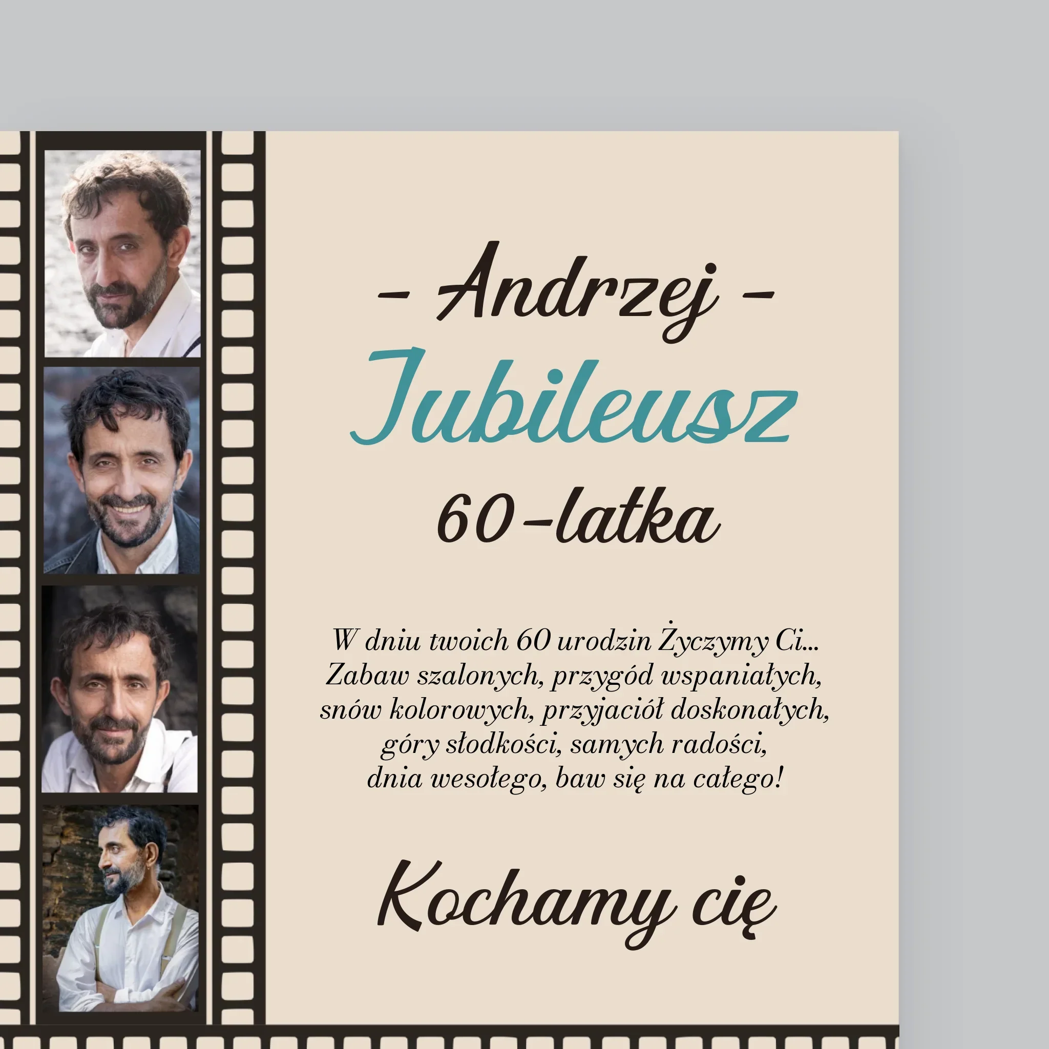 Fotokolaż: Jubileusz 60-Latka - Wydruk Obramowany - Image 10
