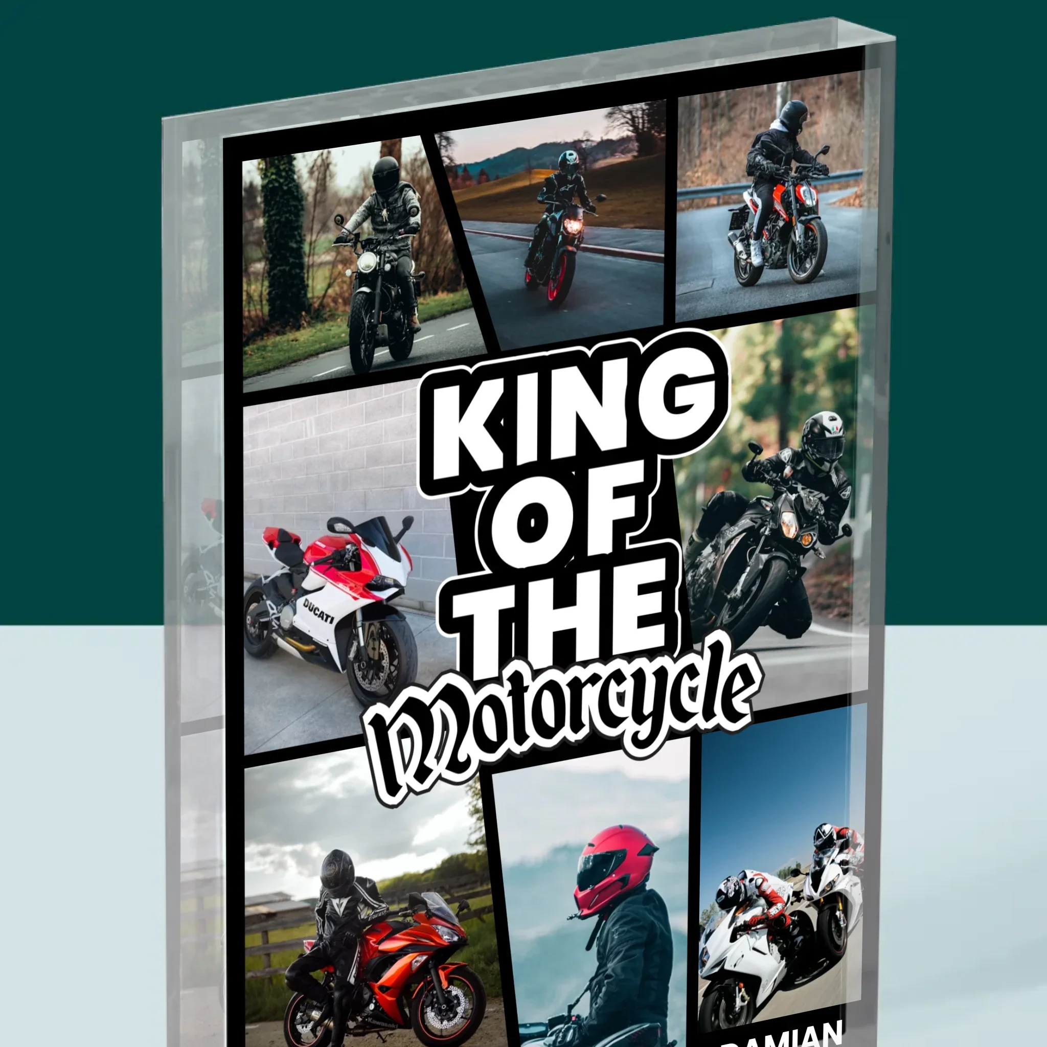 Fotokolaż: King Of The Motorcycle - Blok Akrylowy z Nadrukiem - Image 2