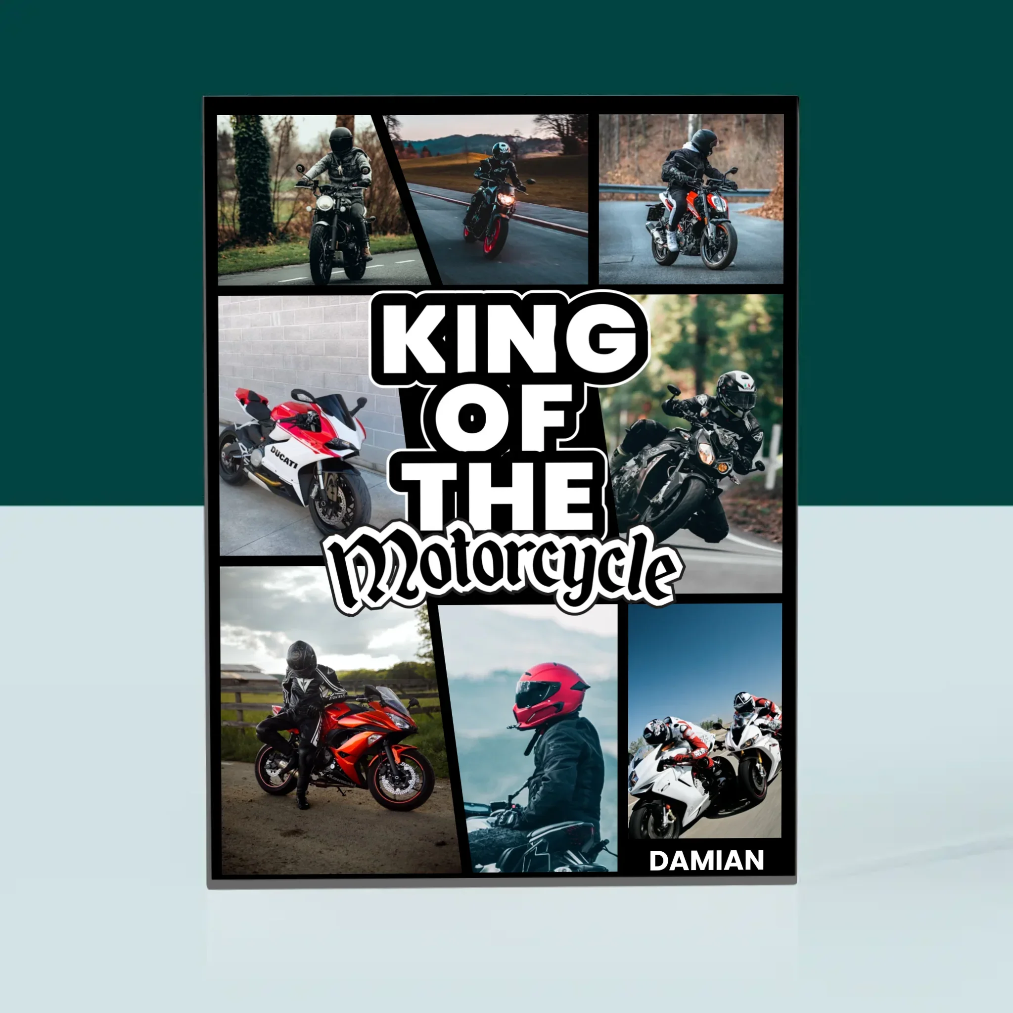 Fotokolaż: King Of The Motorcycle - Blok Akrylowy z Nadrukiem - Image 3