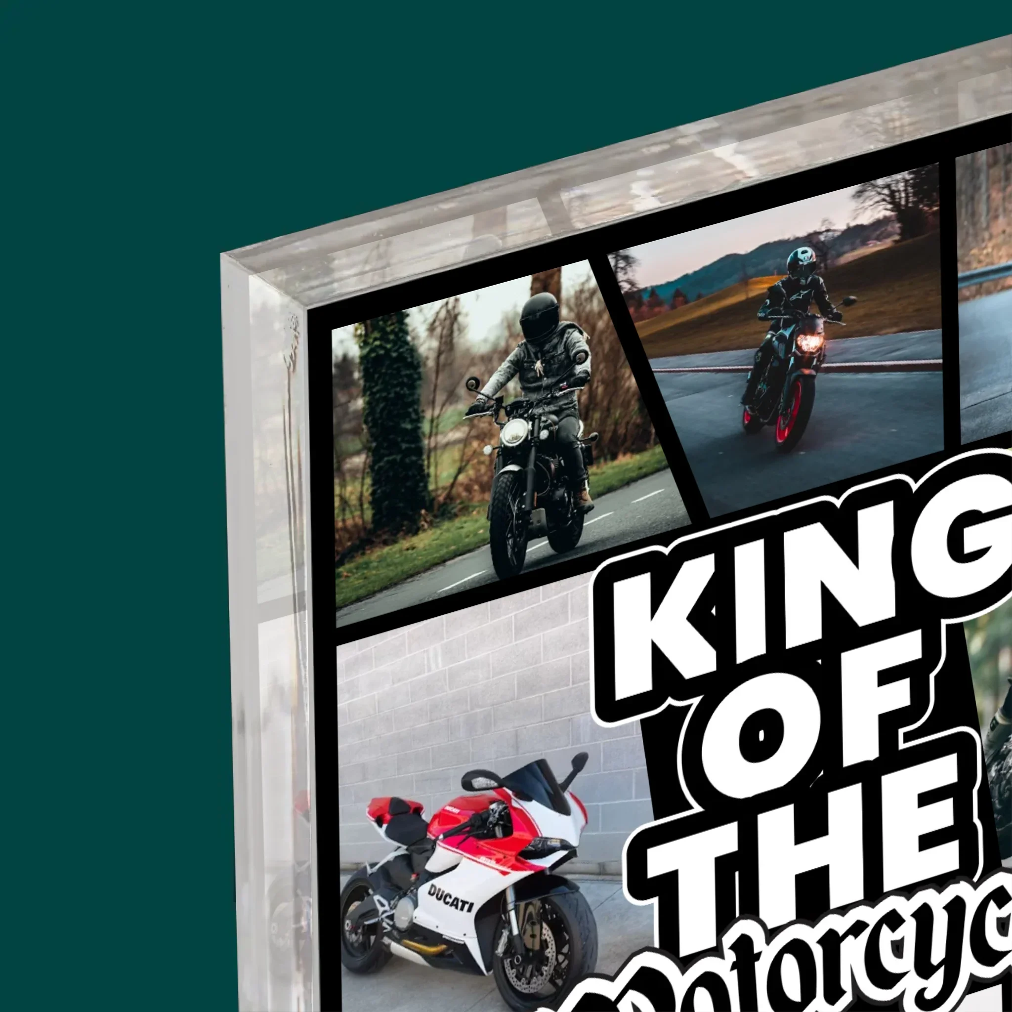 Fotokolaż: King Of The Motorcycle - Blok Akrylowy z Nadrukiem - Image 4