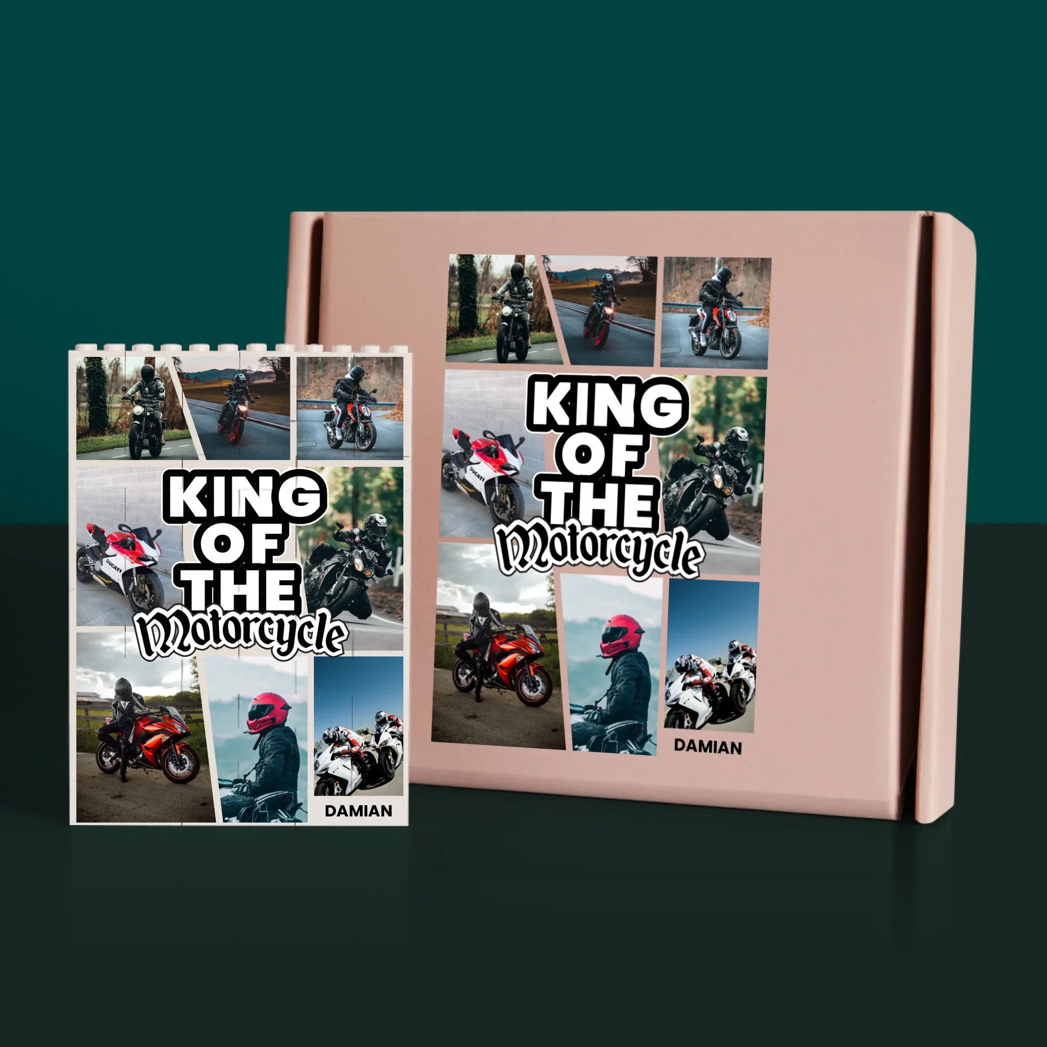 Fotokolaż: King Of The Motorcycle - Klocki LEGO z Nadrukiem - Image 4